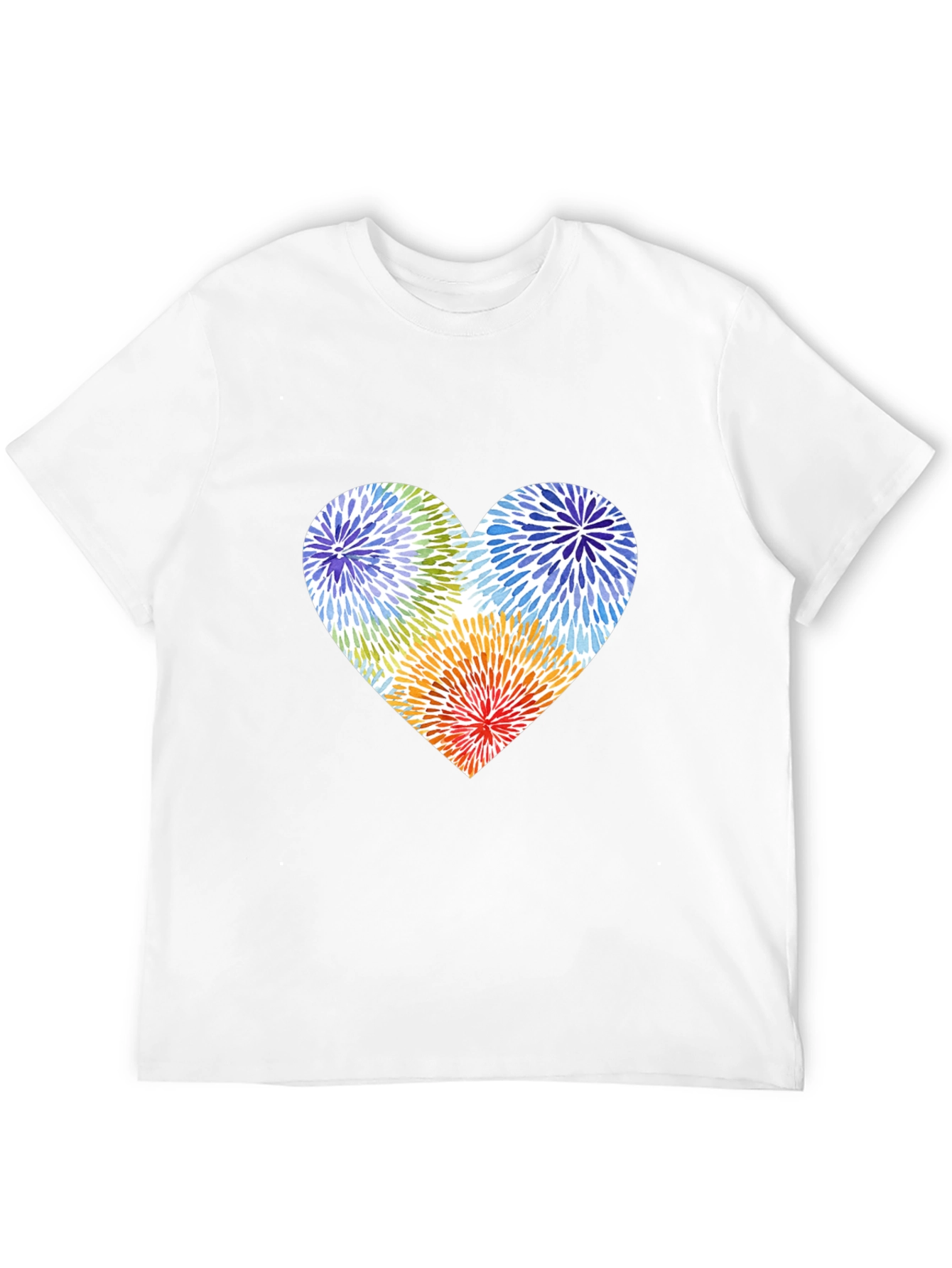 Heart Burst Graphic Black T-Shirt