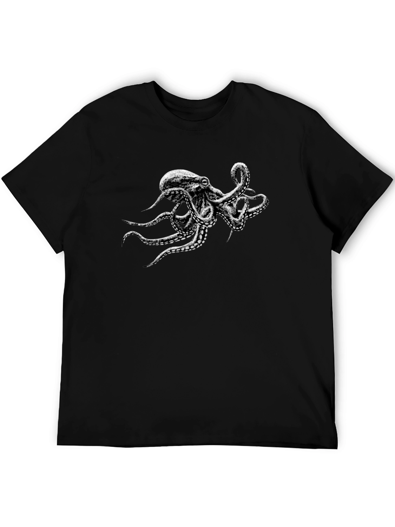 Octopus Graphic Black T-Shirt