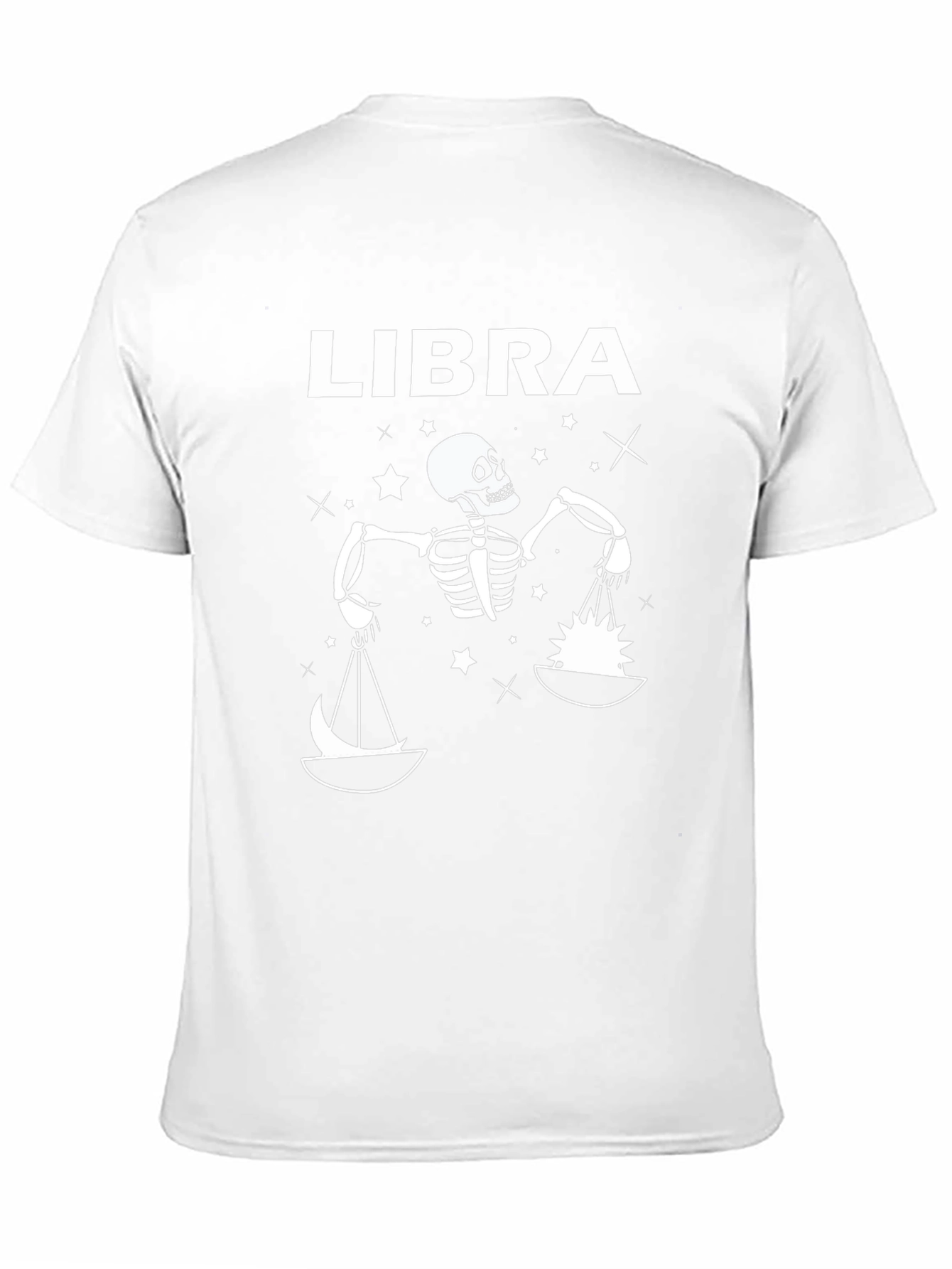 Libra Skeleton T-Shirt - Zodiac Sign Graphic Tee