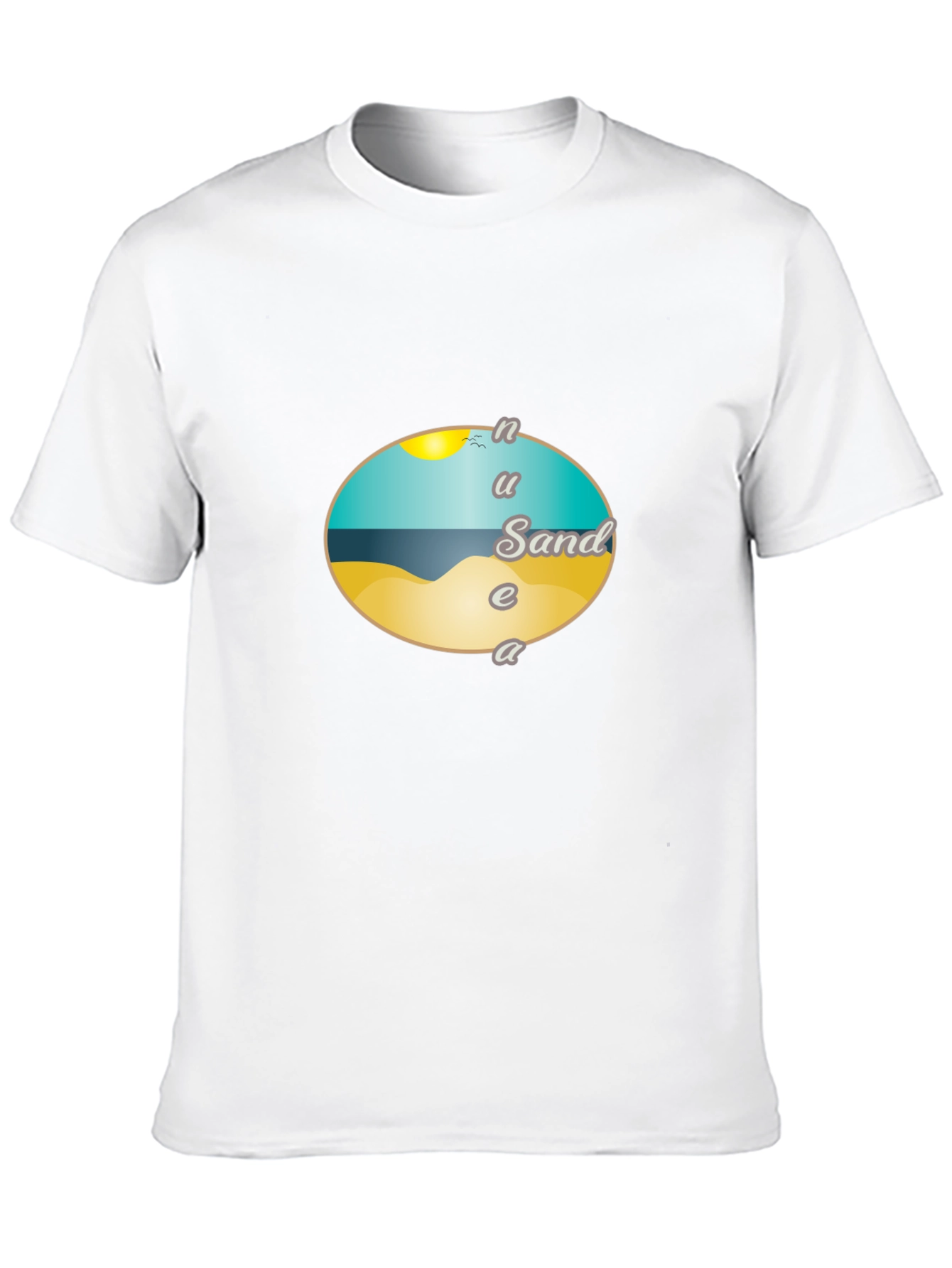 Beach Sand Graphic Tee - Unisex Black T-Shirt