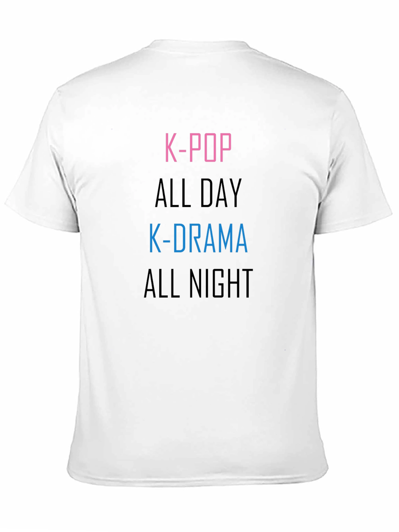 K-Pop & K-Drama All Day & Night Black T-Shirt