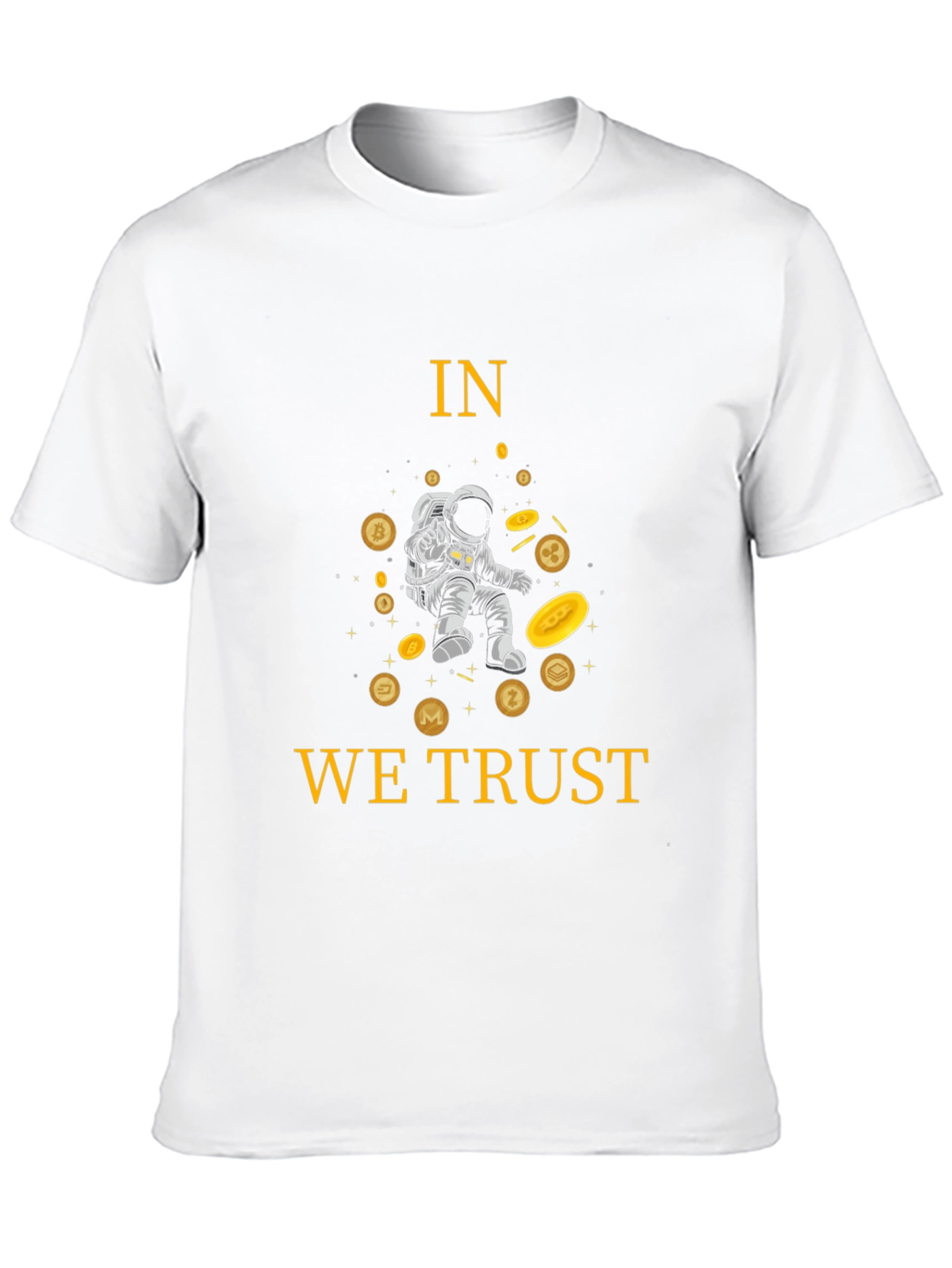 Crypto Astronaut T-Shirt - In We Trust Black Tee