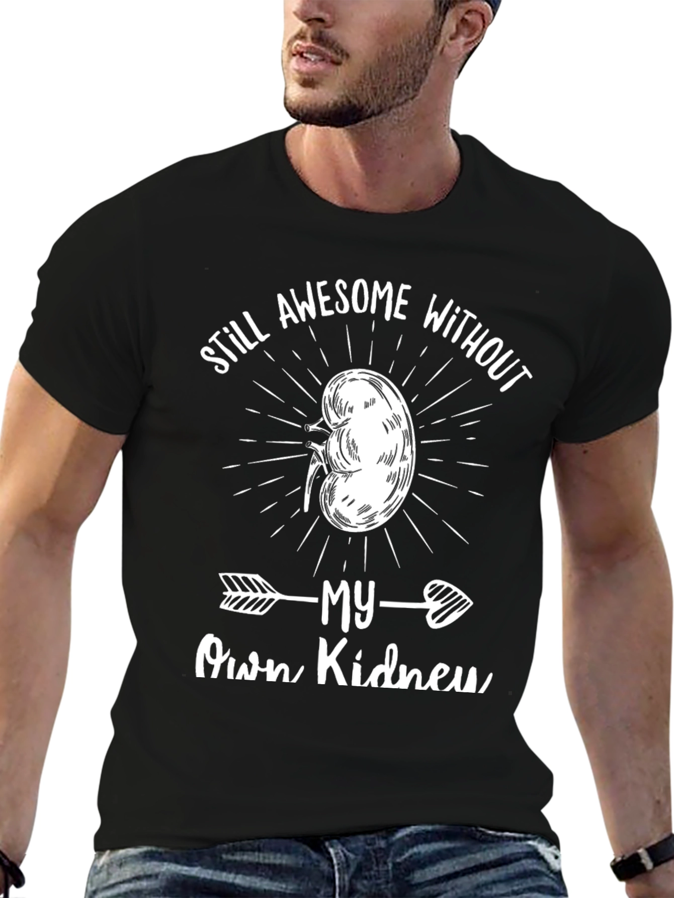 Still Awesome Without My Own Kidney Graphic T-Shirt