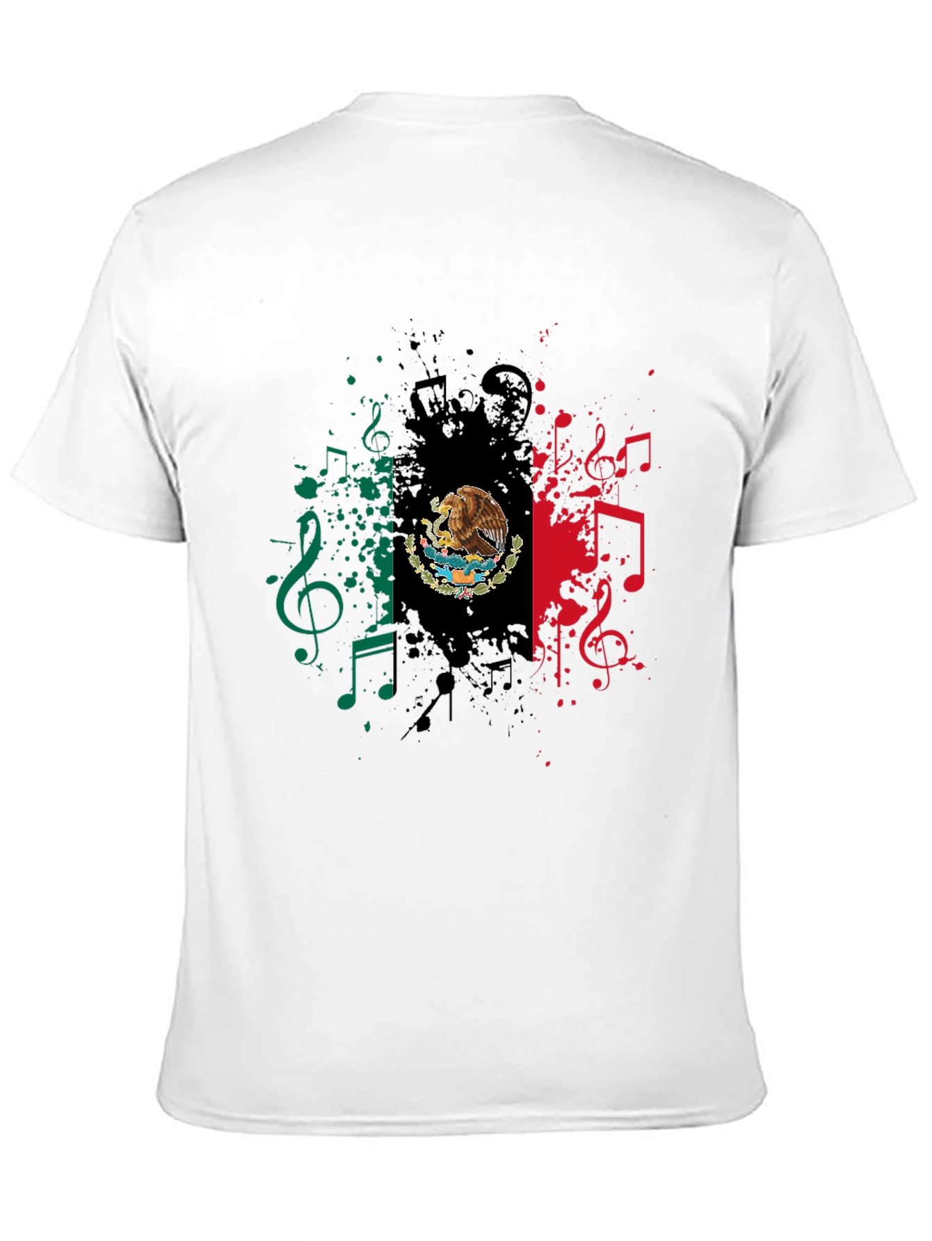Mexican Flag Music Note Graphic Tee