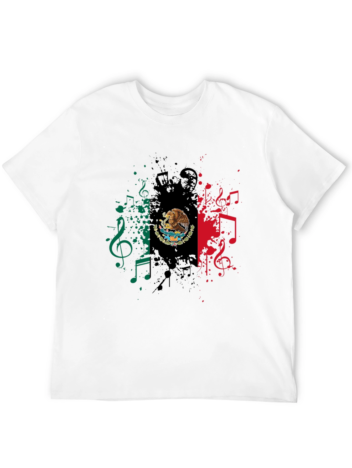 Mexican Flag Music Note Graphic Tee