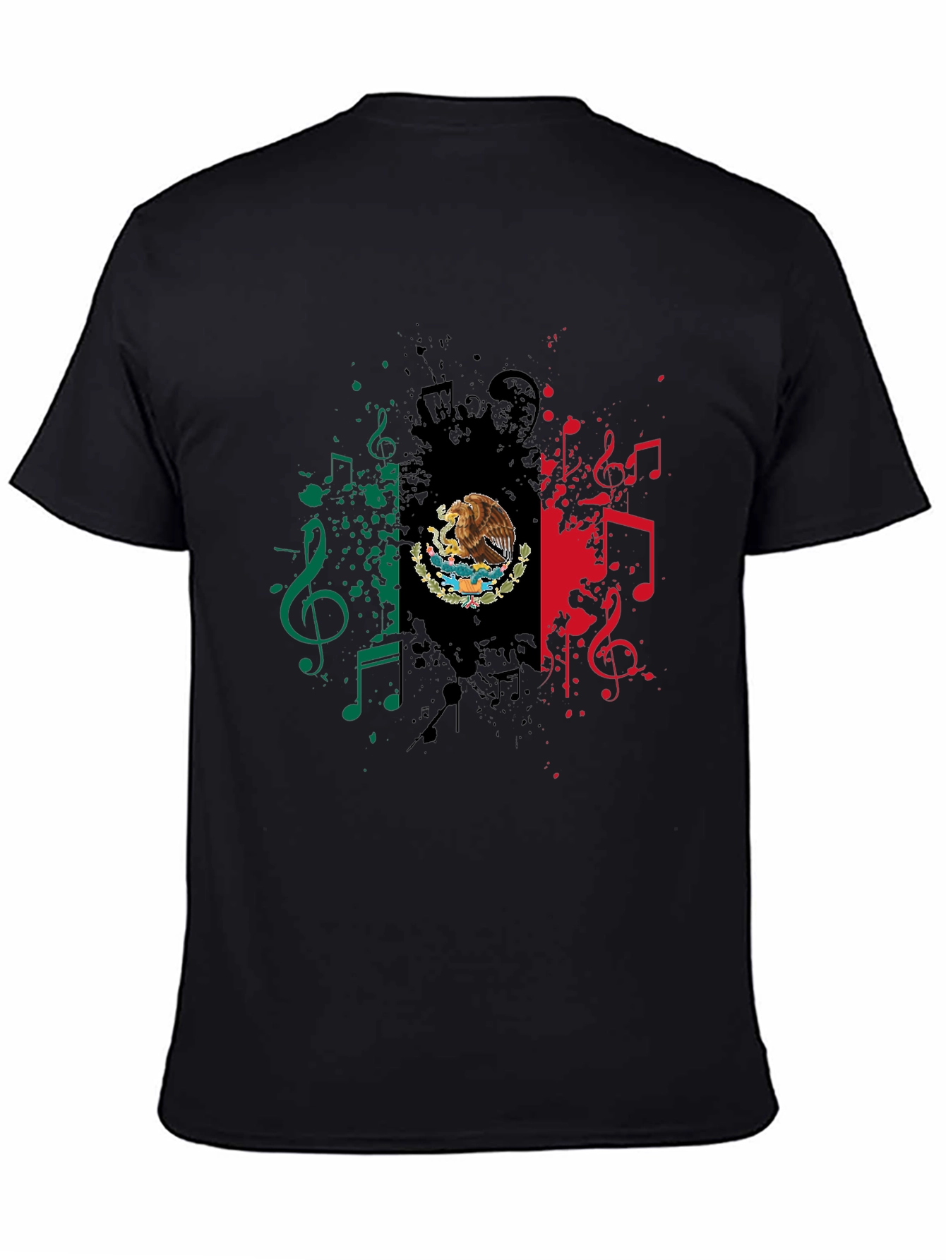 Mexican Flag Music Note Graphic Tee