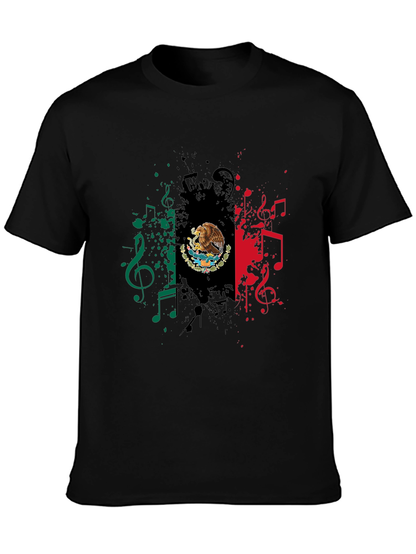 Mexican Flag Music Note Graphic Tee