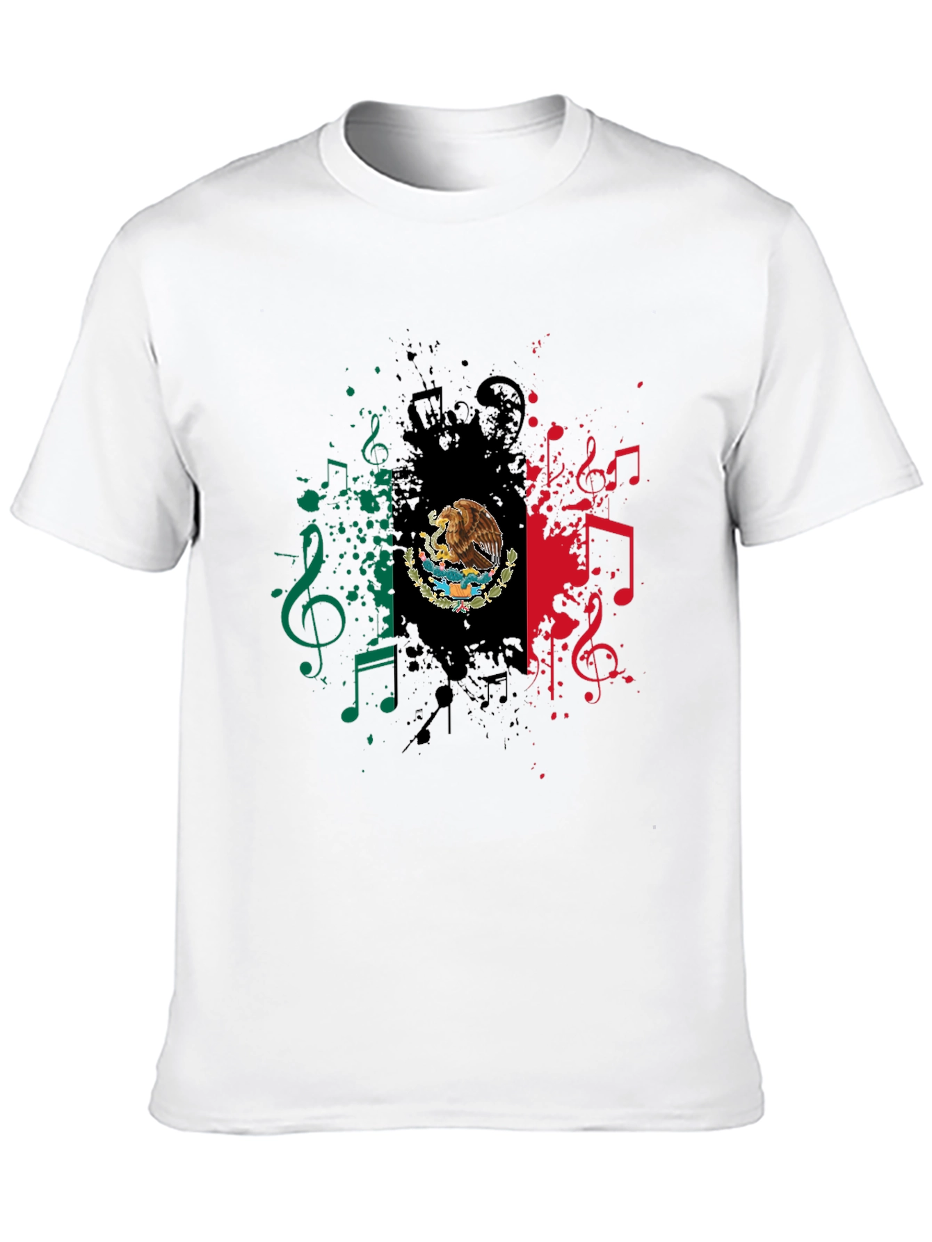Mexican Flag Music Note Graphic Tee
