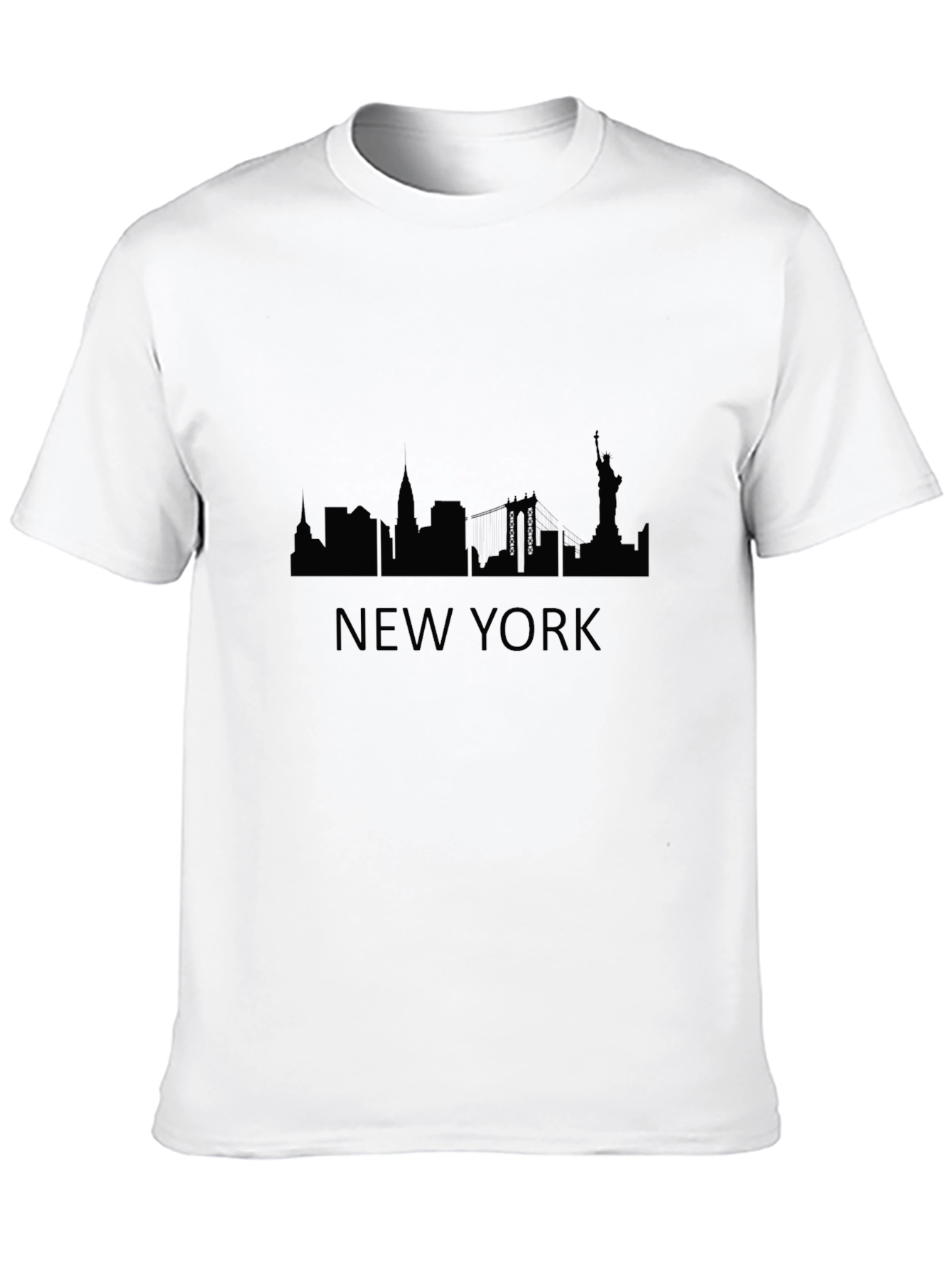 New York Skyline Graphic Tee - Black