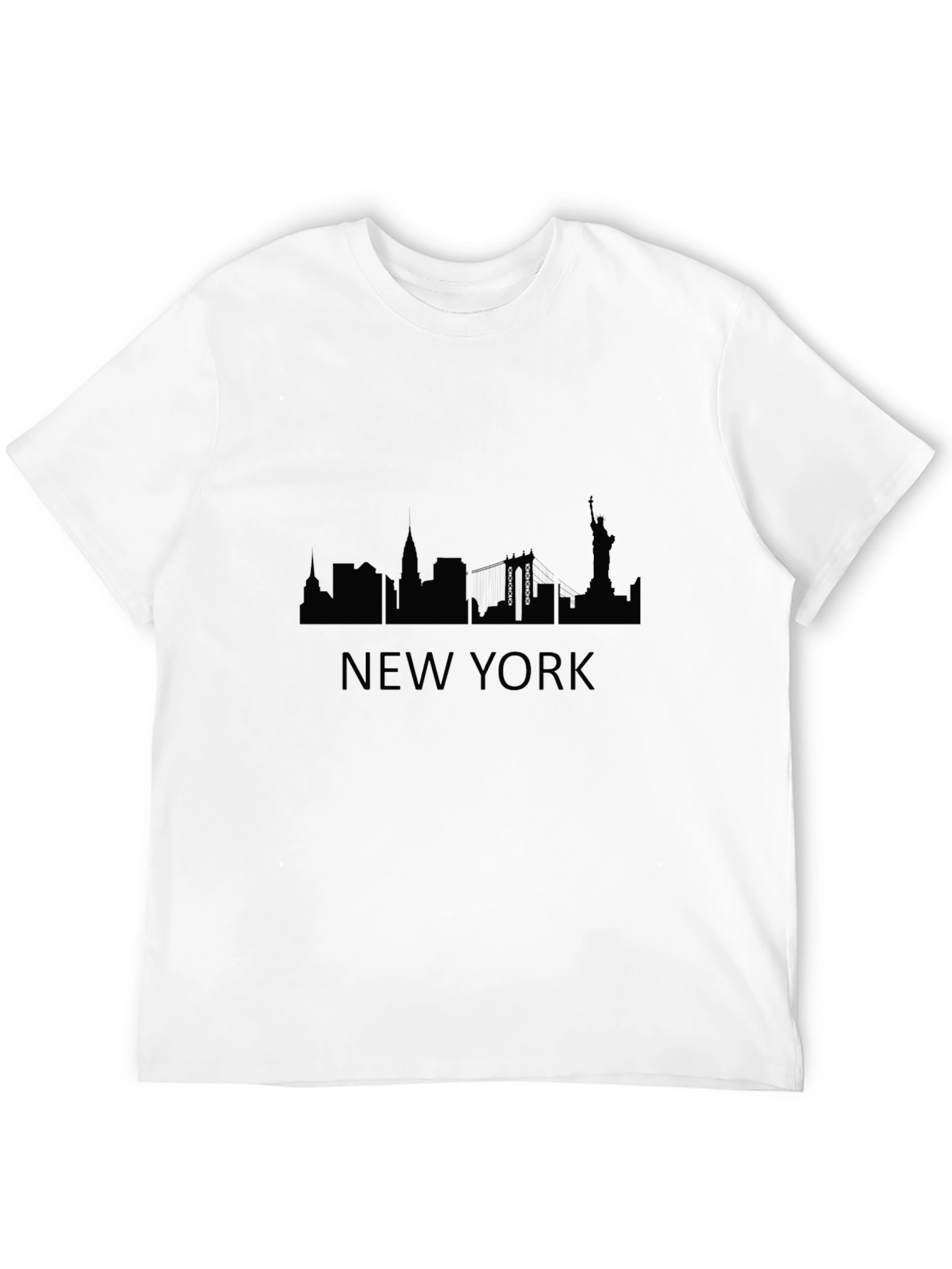 New York Skyline Graphic Tee - Black