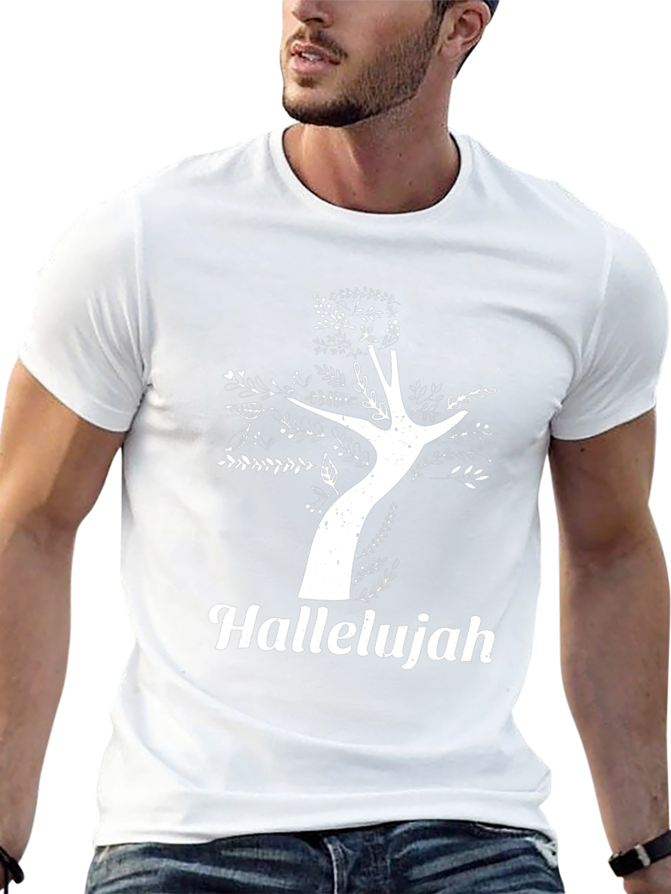 Hallelujah Tree Graphic Tee - Unisex Christian Apparel