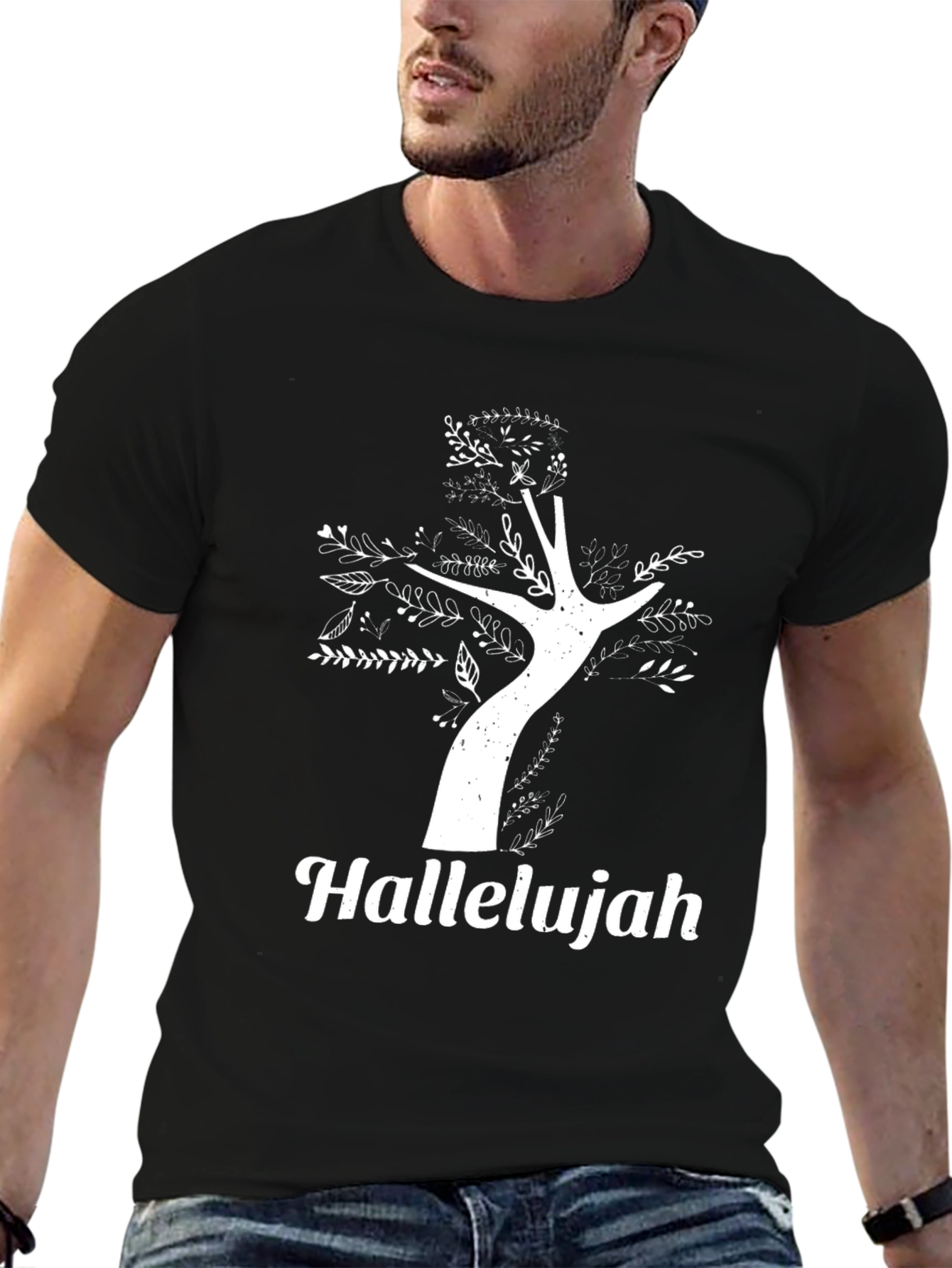 Hallelujah Tree Graphic Tee - Unisex Christian Apparel
