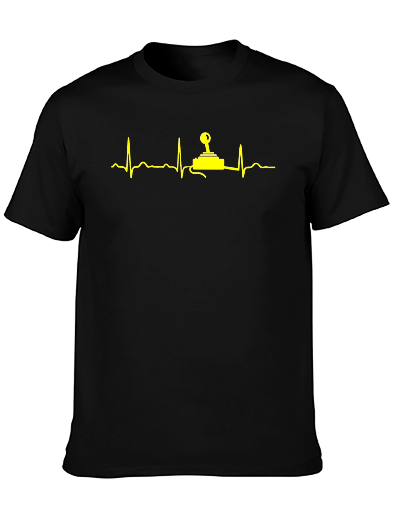 Gamer Heartbeat T-Shirt - Black Cotton Graphic Tee