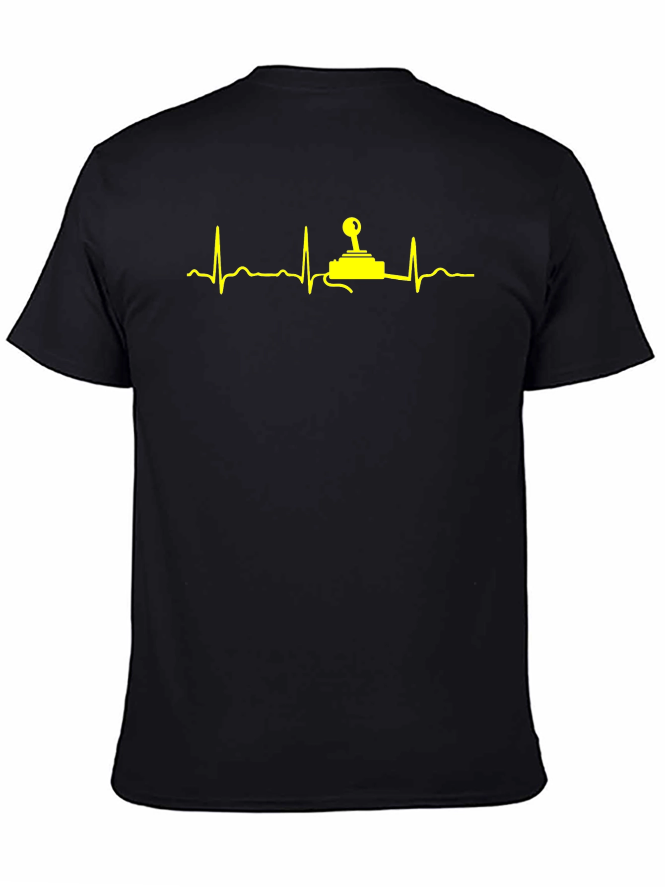 Gamer Heartbeat T-Shirt - Black Cotton Graphic Tee