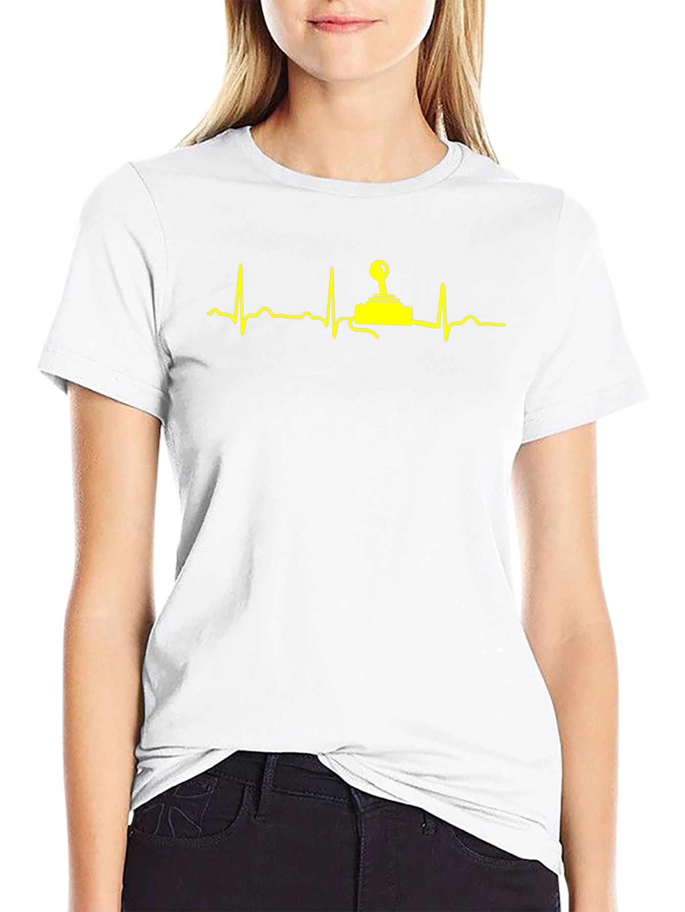 Gamer Heartbeat T-Shirt - Black Cotton Graphic Tee