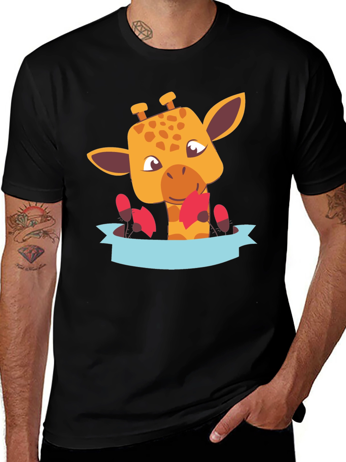 Cute Giraffe T-Shirt - Fun Animal Graphic Tee