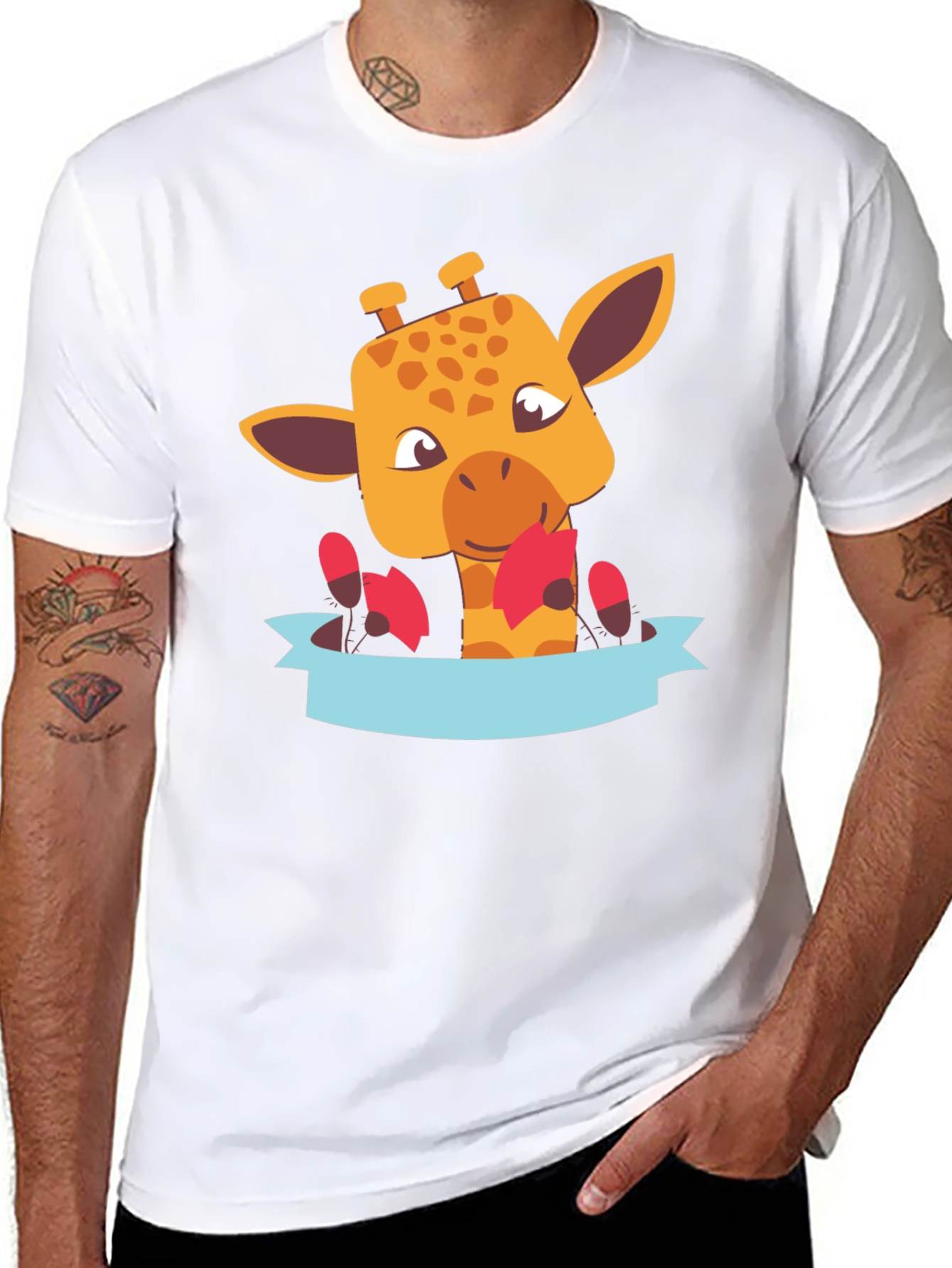 Cute Giraffe T-Shirt - Fun Animal Graphic Tee