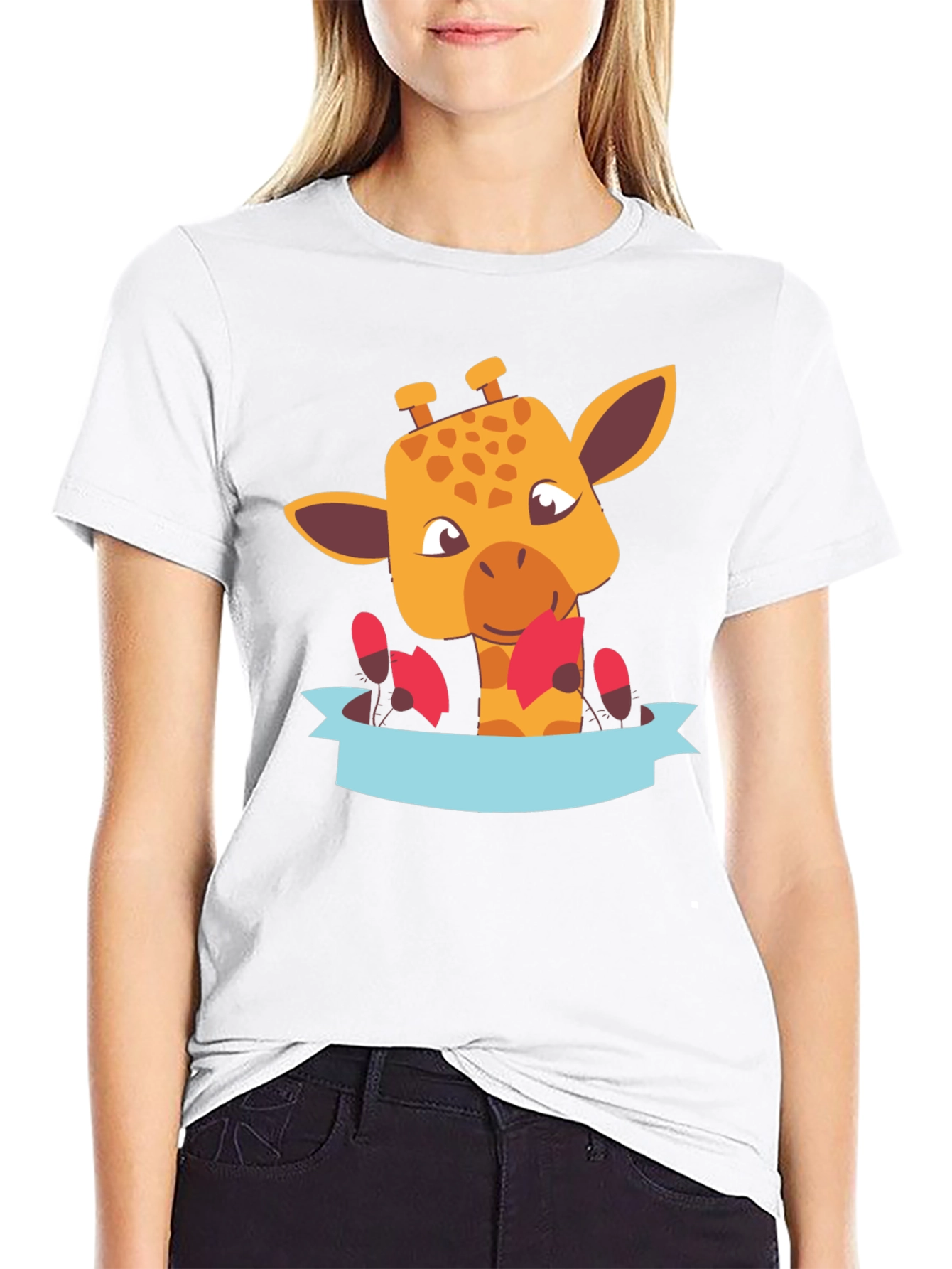 Cute Giraffe T-Shirt - Fun Animal Graphic Tee