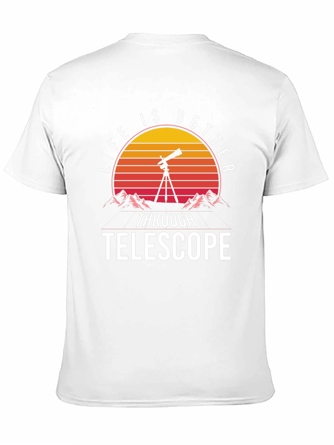 Telescope Sunset Graphic T-Shirt