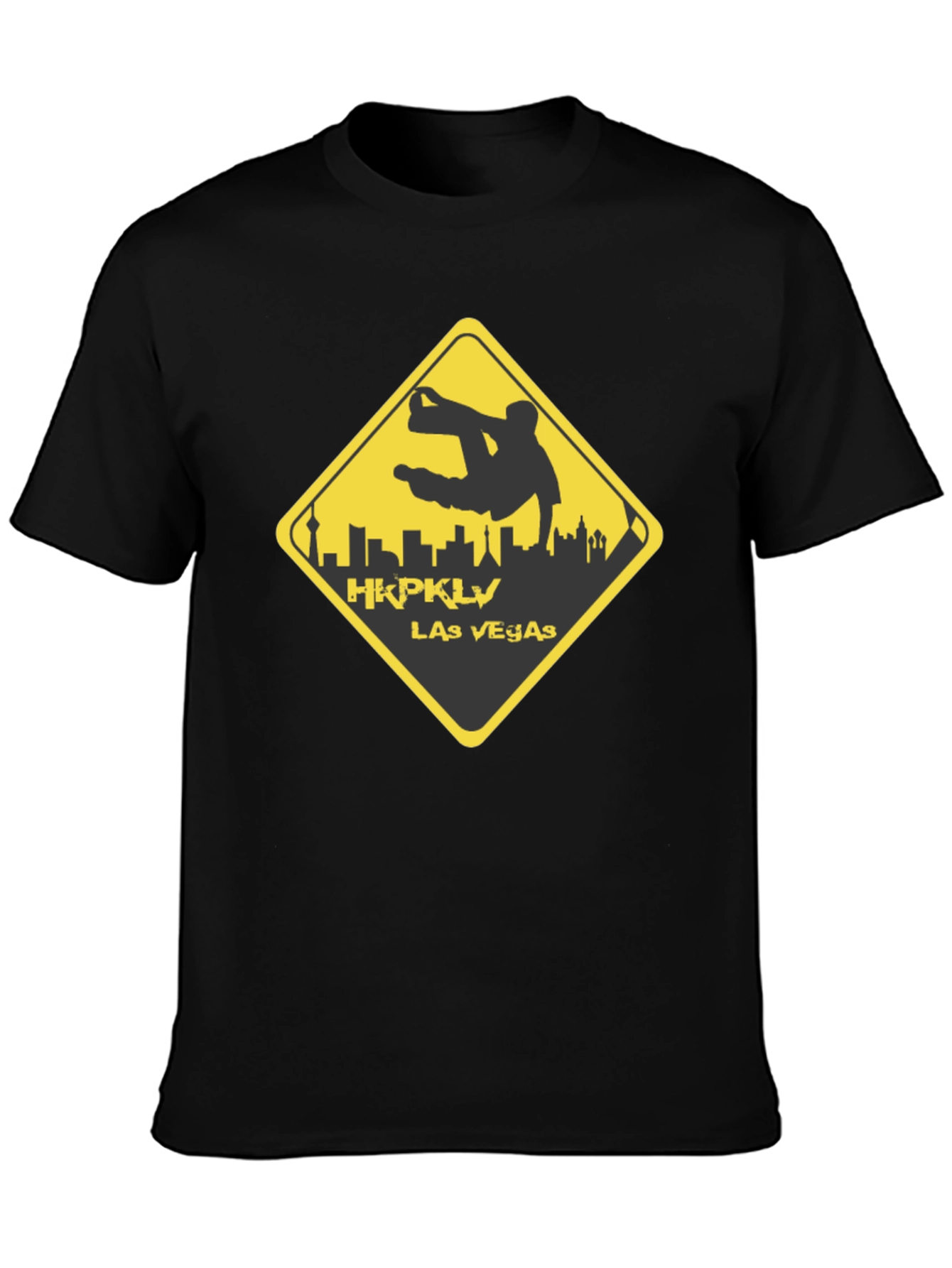 HKPKLV Las Vegas T-Shirt Black Graphic Tee