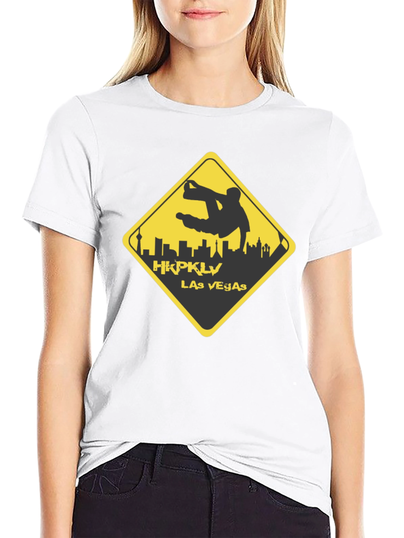 HKPKLV Las Vegas T-Shirt Black Graphic Tee