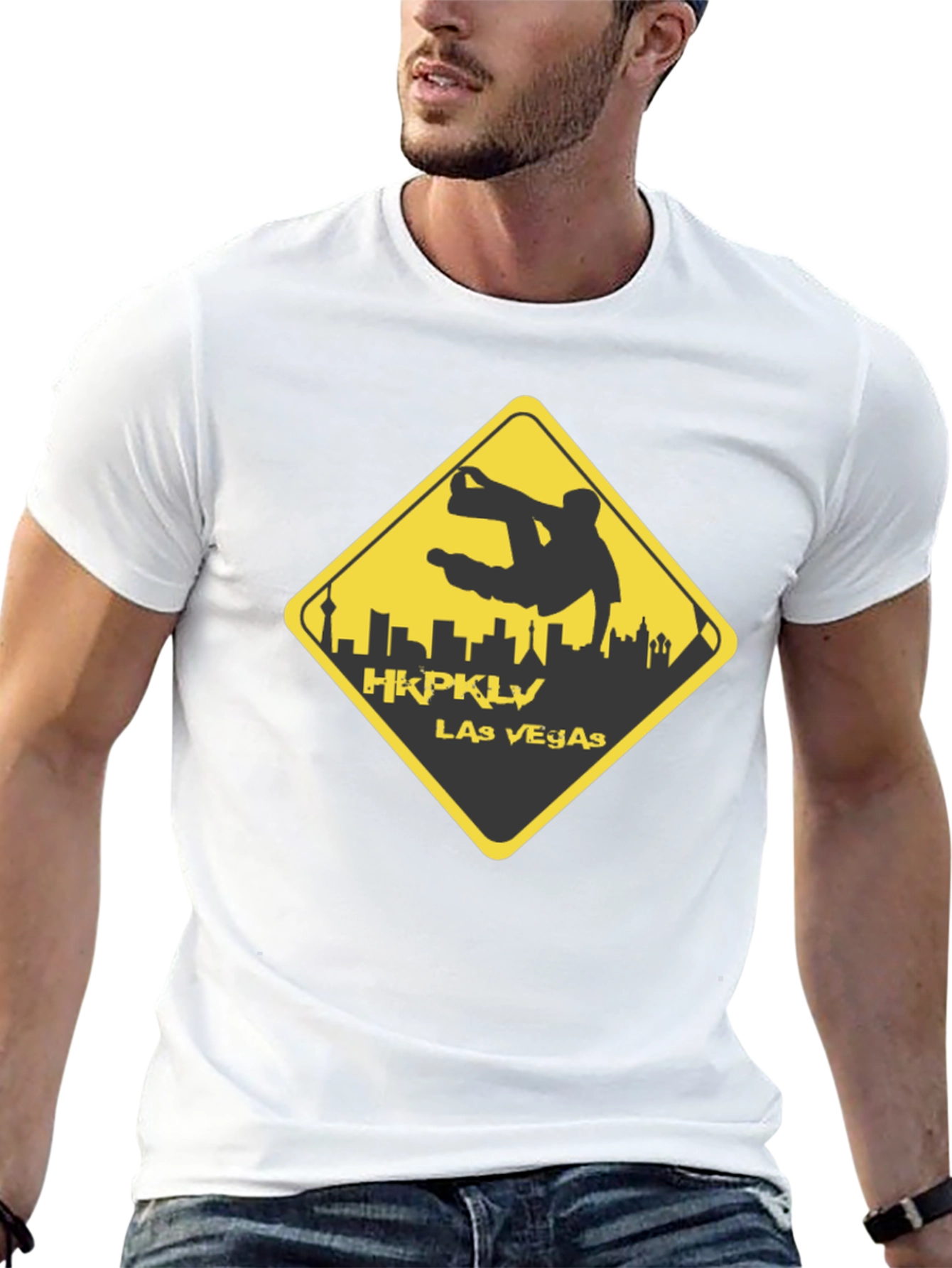 HKPKLV Las Vegas T-Shirt Black Graphic Tee