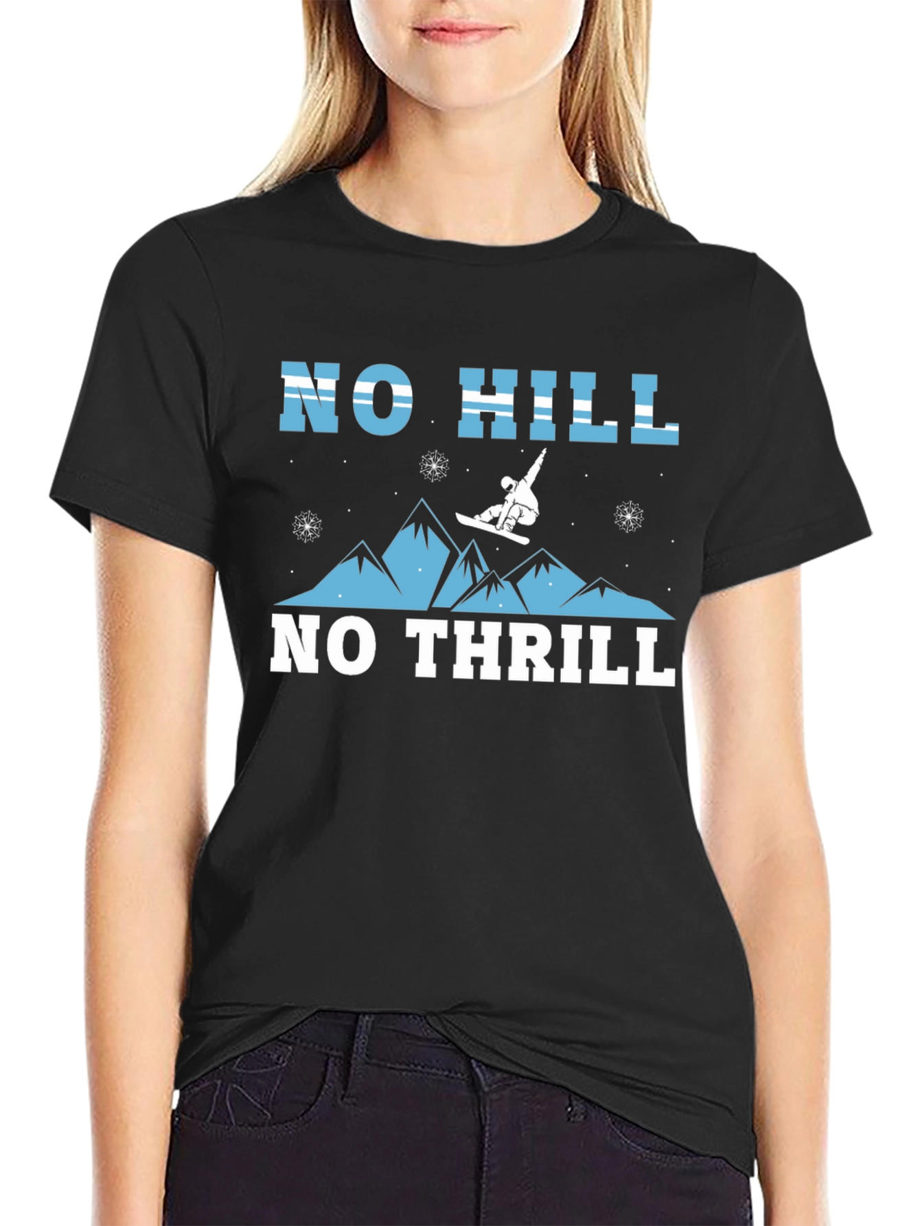 No Hill No Thrill Graphic T-Shirt