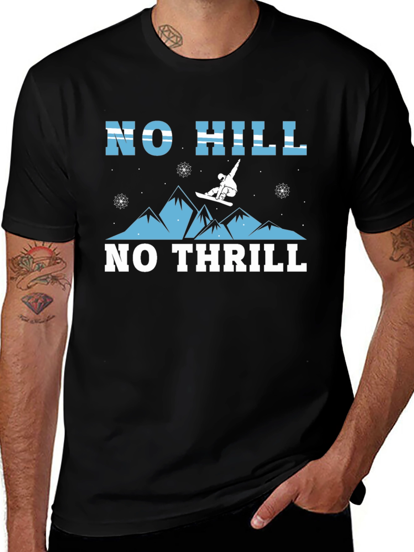 No Hill No Thrill Graphic T-Shirt