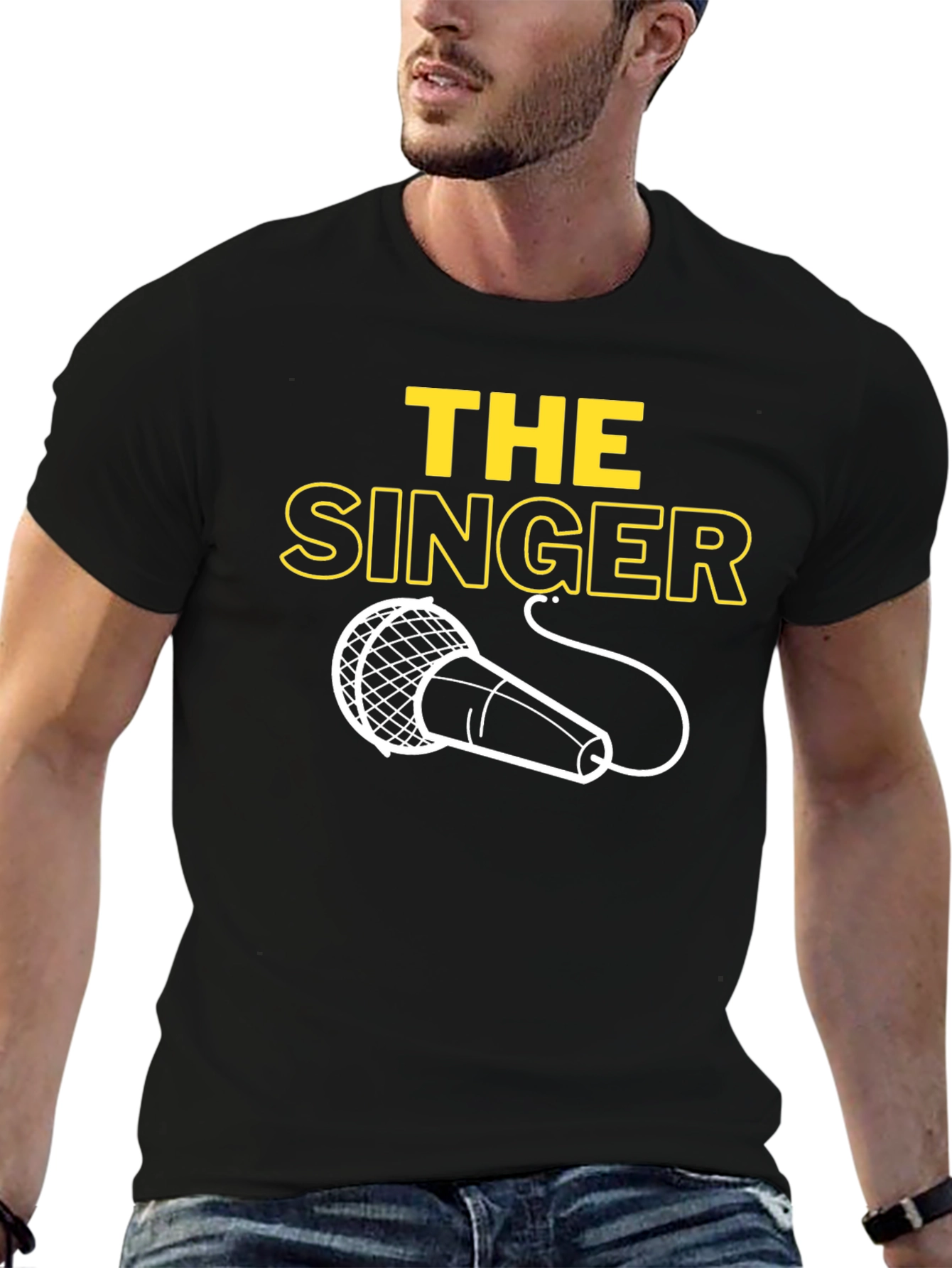 The Singer Graphic T-Shirt - Classic Mic Design