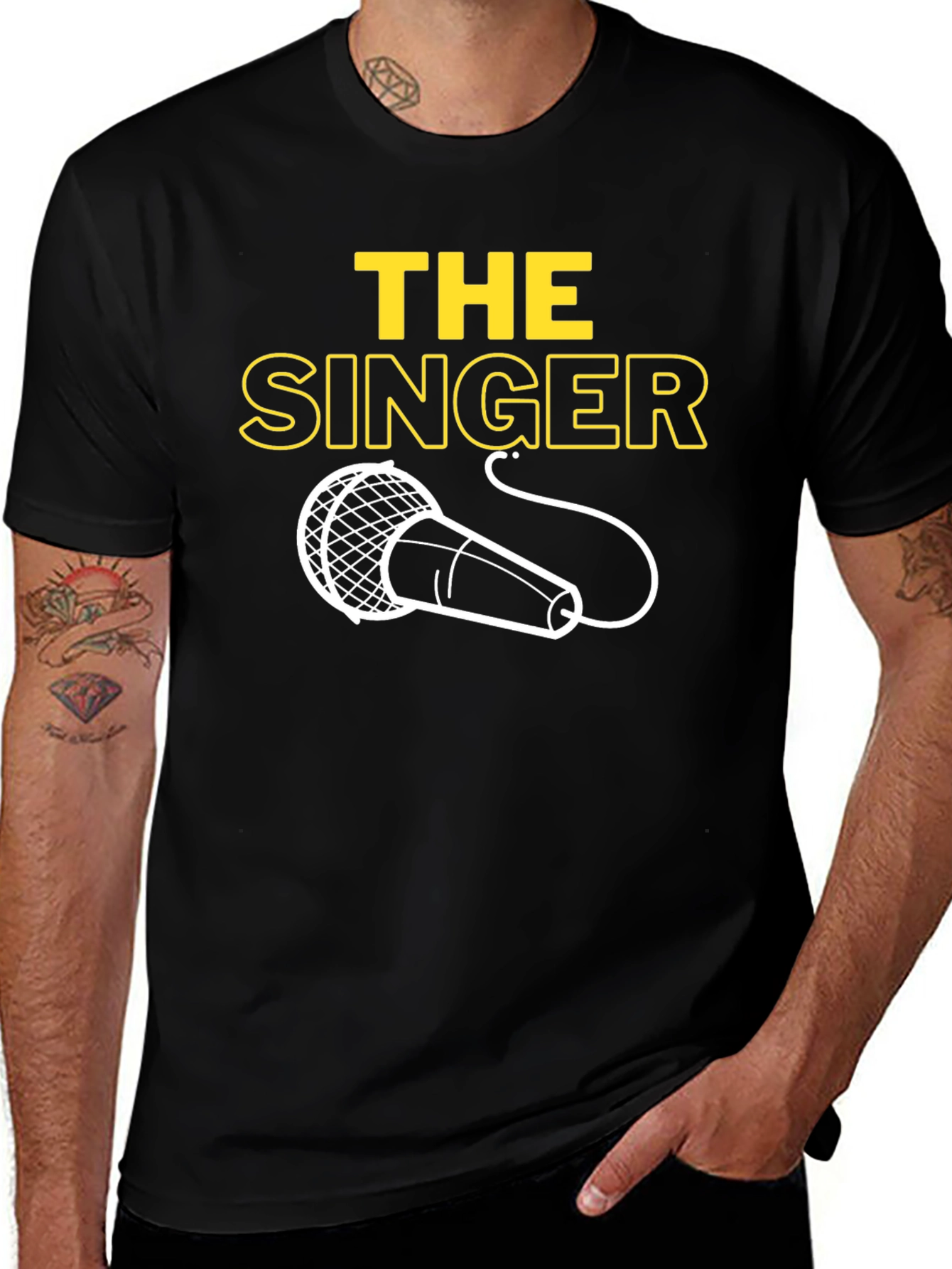 The Singer Graphic T-Shirt - Classic Mic Design
