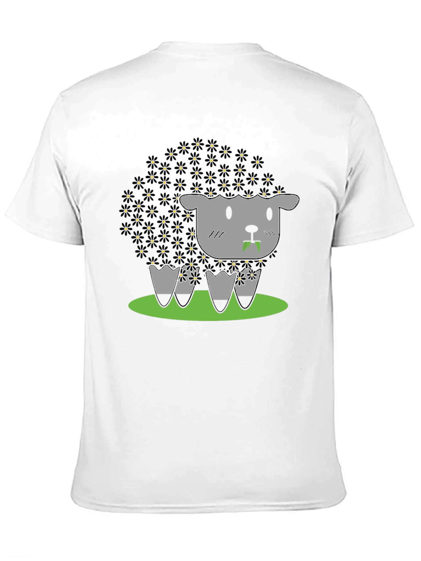 Black Sheep T-Shirt - Floral Wool Design