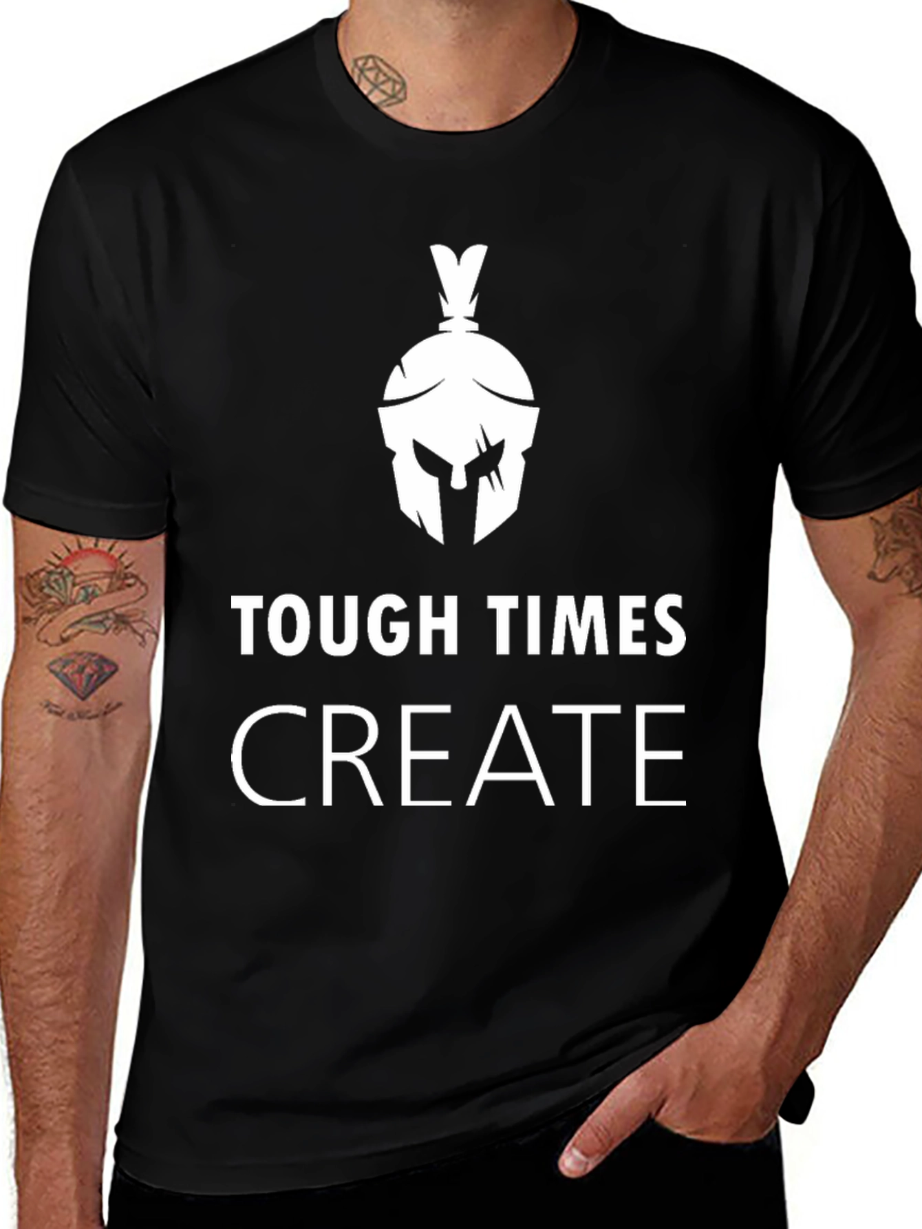 Tough Times Create Black Graphic Tee