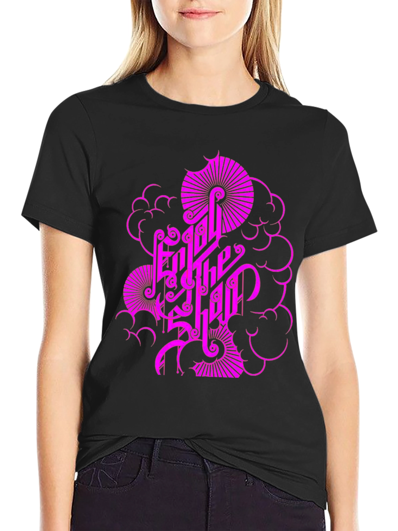 Enjoy the Ride Black Graphic Tee