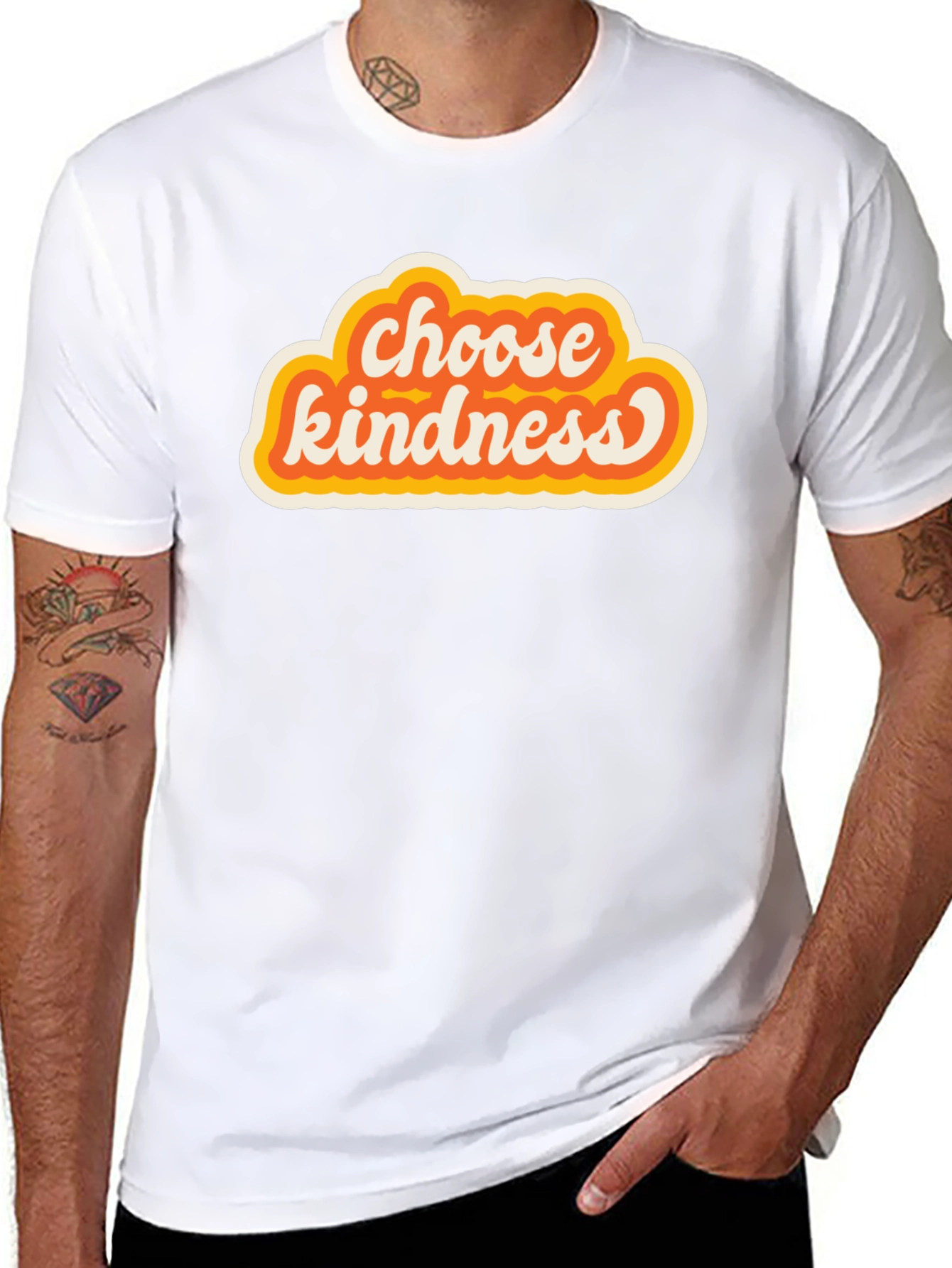 Choose Kindness Retro Graphic Tee - Black