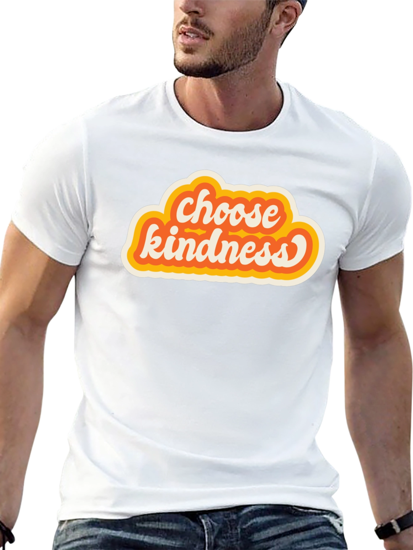 Choose Kindness Retro Graphic Tee - Black