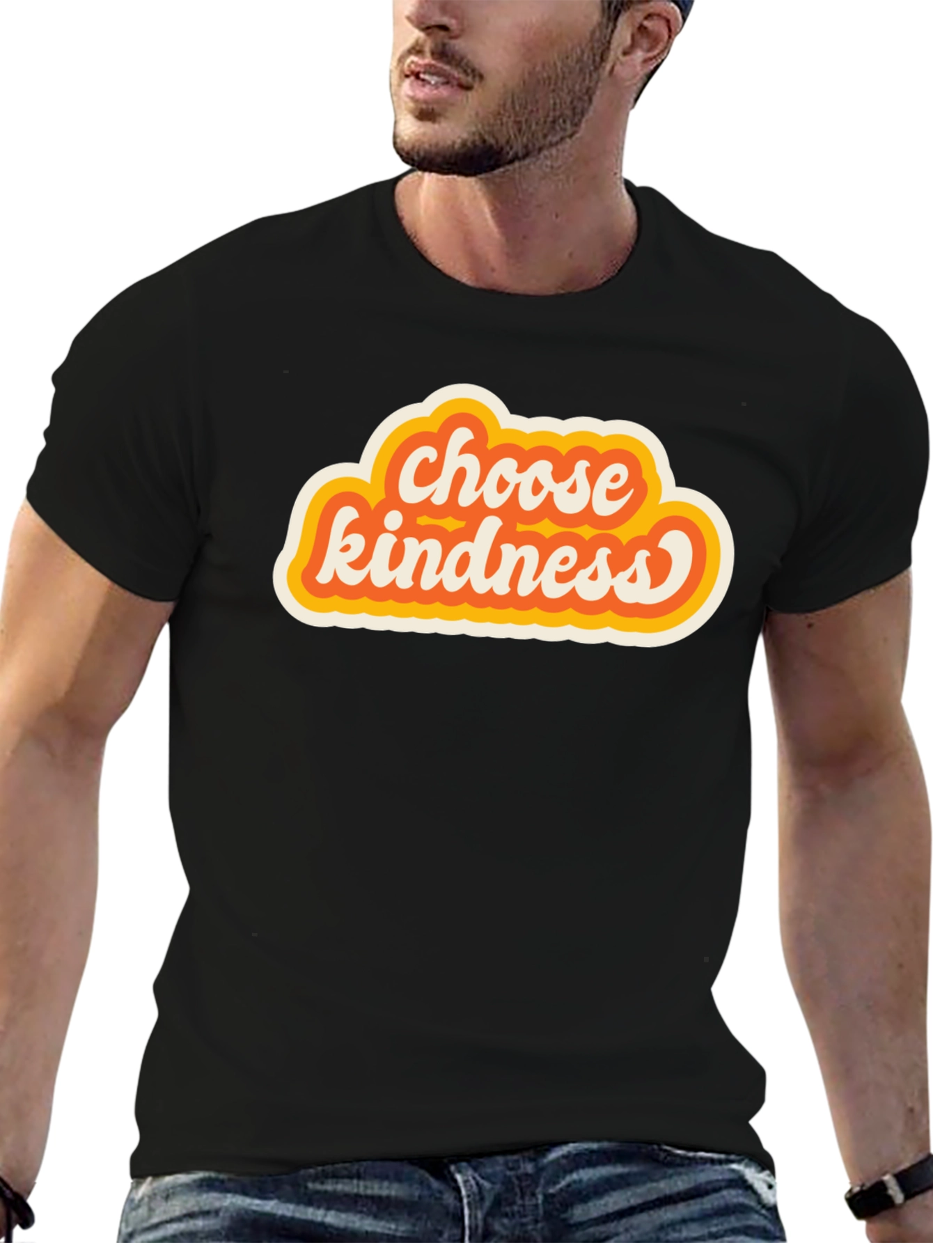 Choose Kindness Retro Graphic Tee - Black
