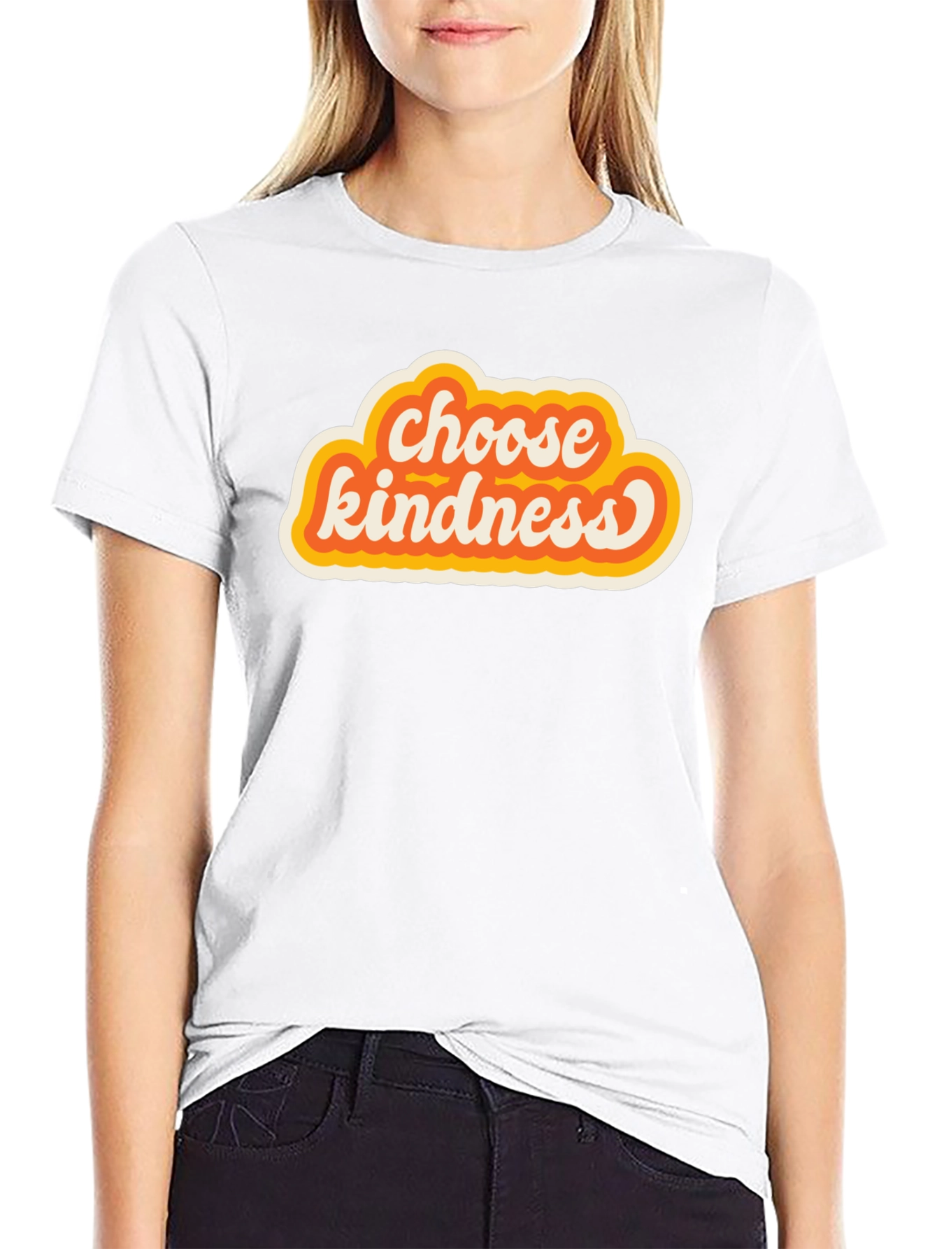 Choose Kindness Retro Graphic Tee - Black
