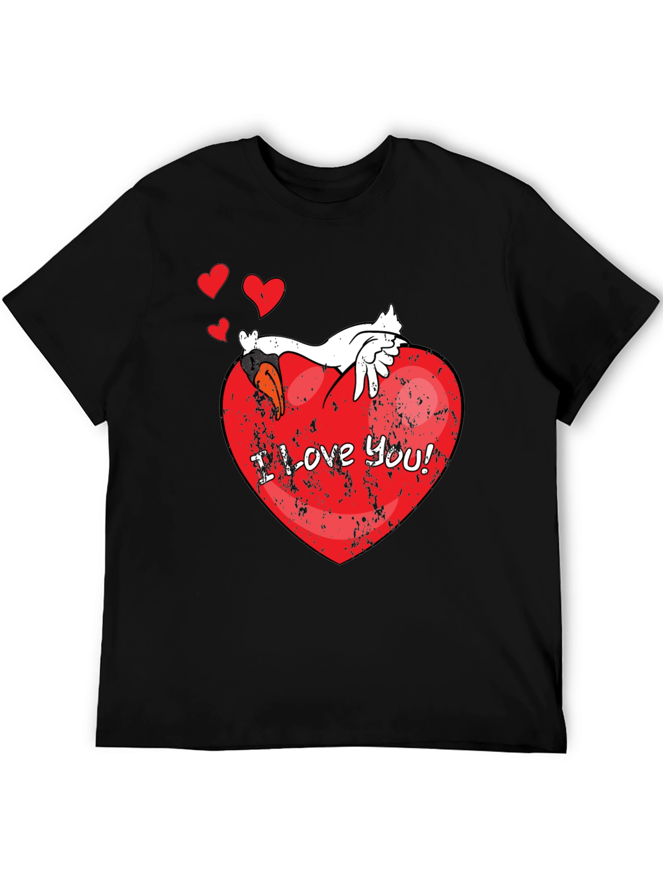 I Love You! Graphic Black T-Shirt