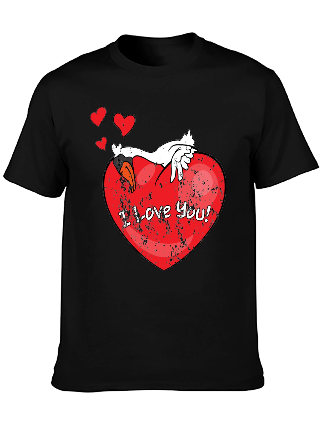 I Love You! Graphic Black T-Shirt
