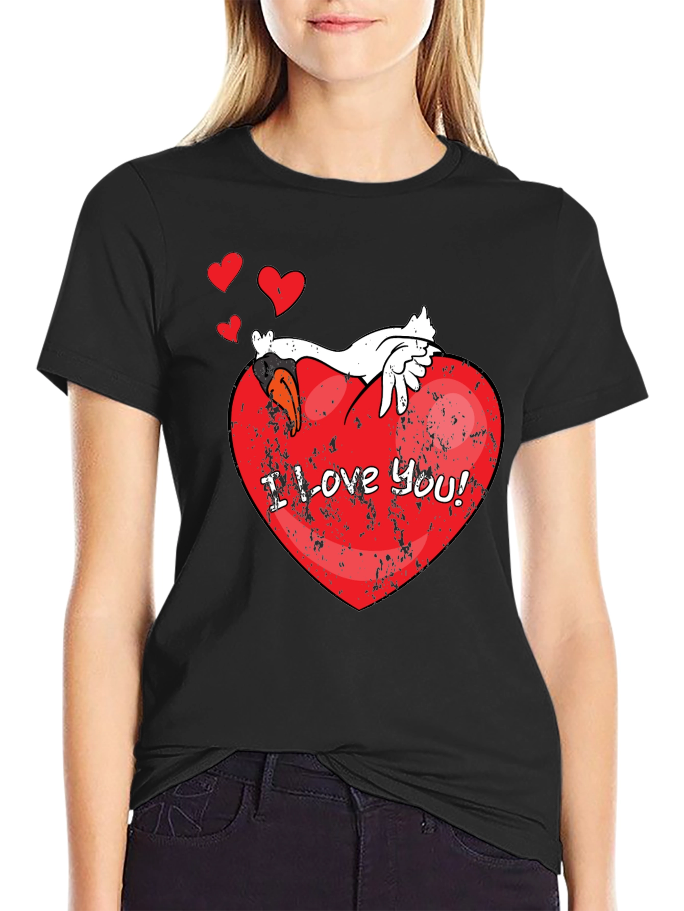 I Love You! Graphic Black T-Shirt