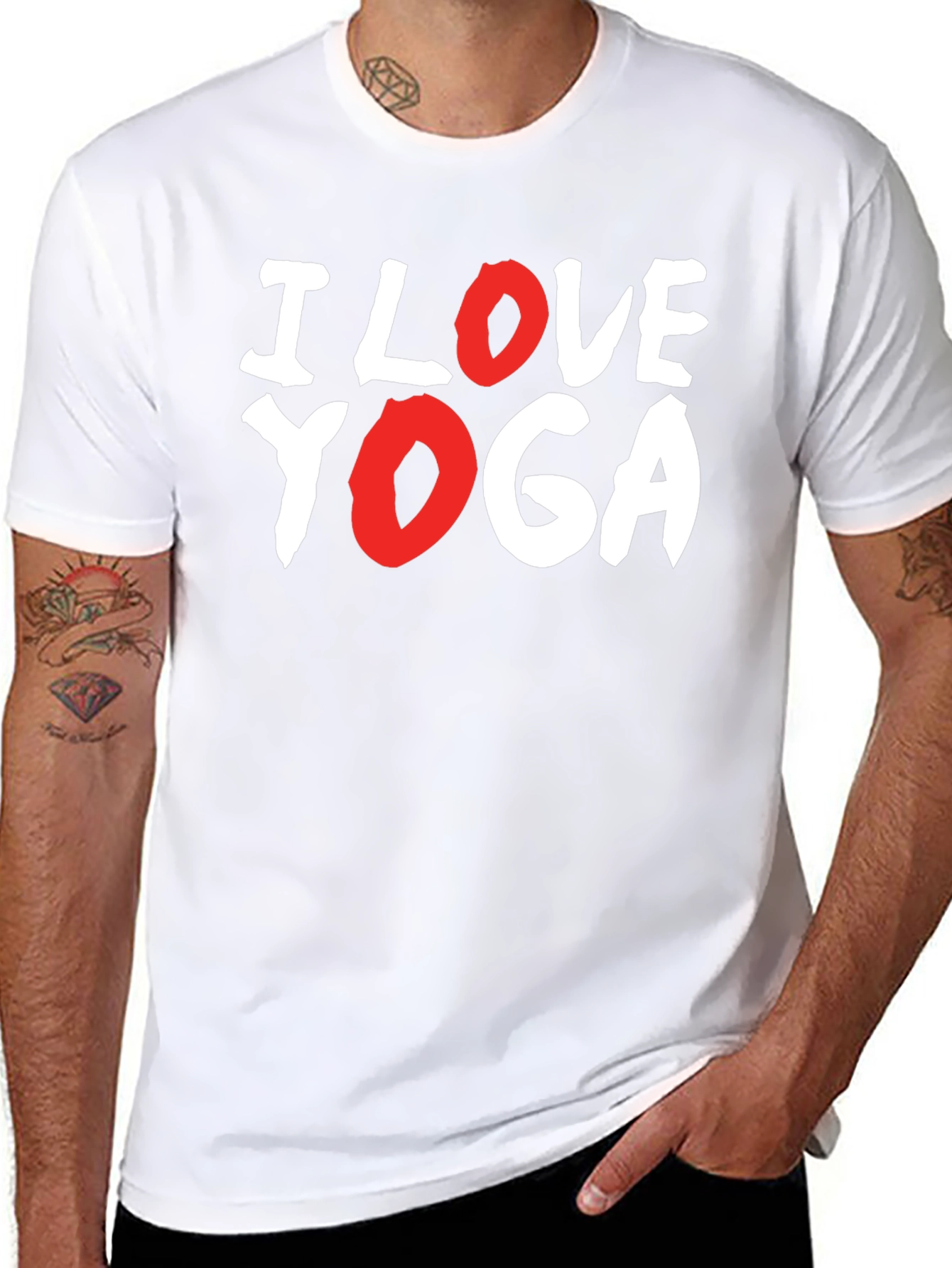 I Love Yoga T-Shirt - Black Cotton Tee