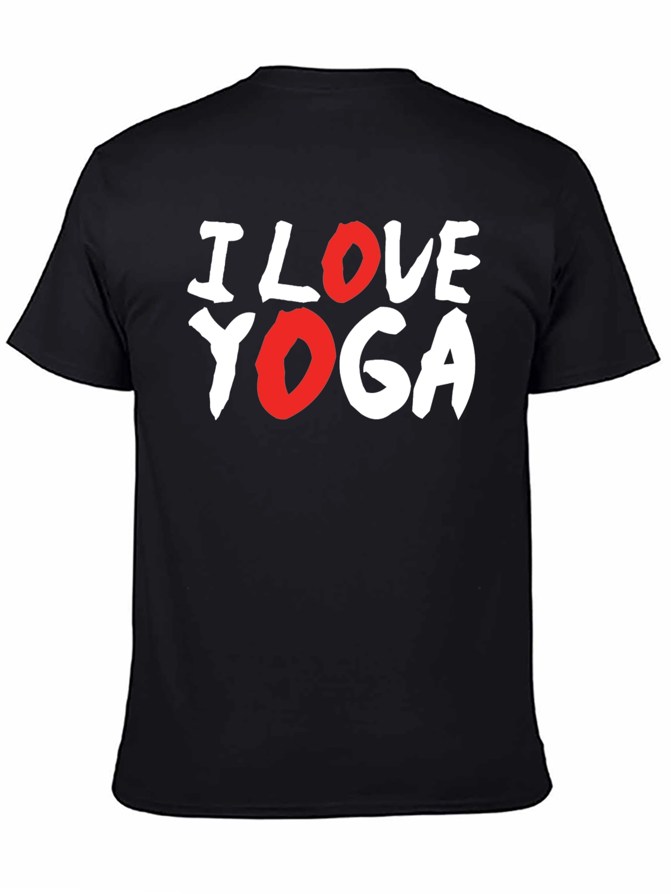 I Love Yoga T-Shirt - Black Cotton Tee