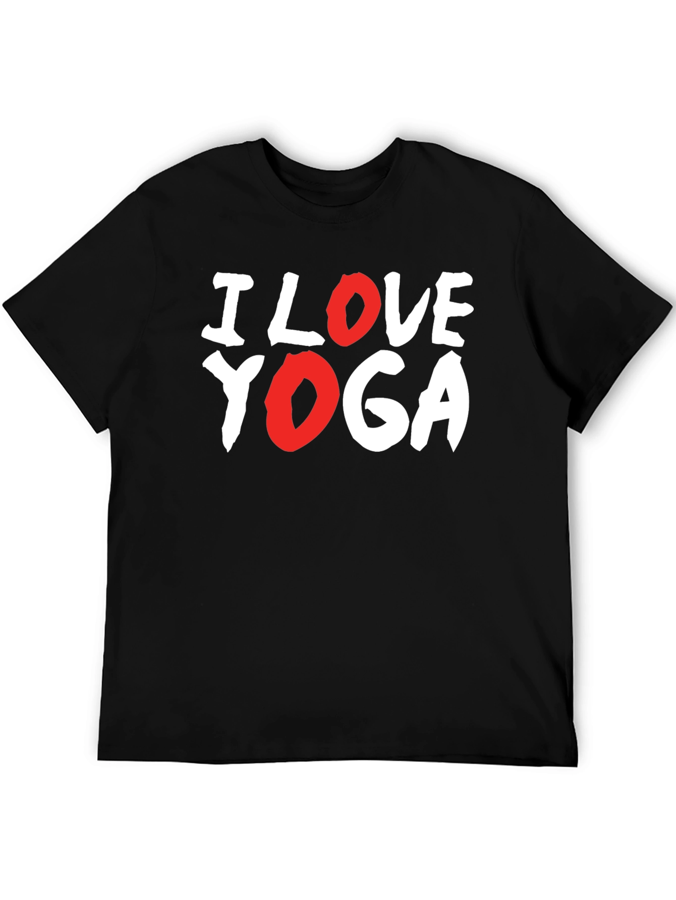 I Love Yoga T-Shirt - Black Cotton Tee
