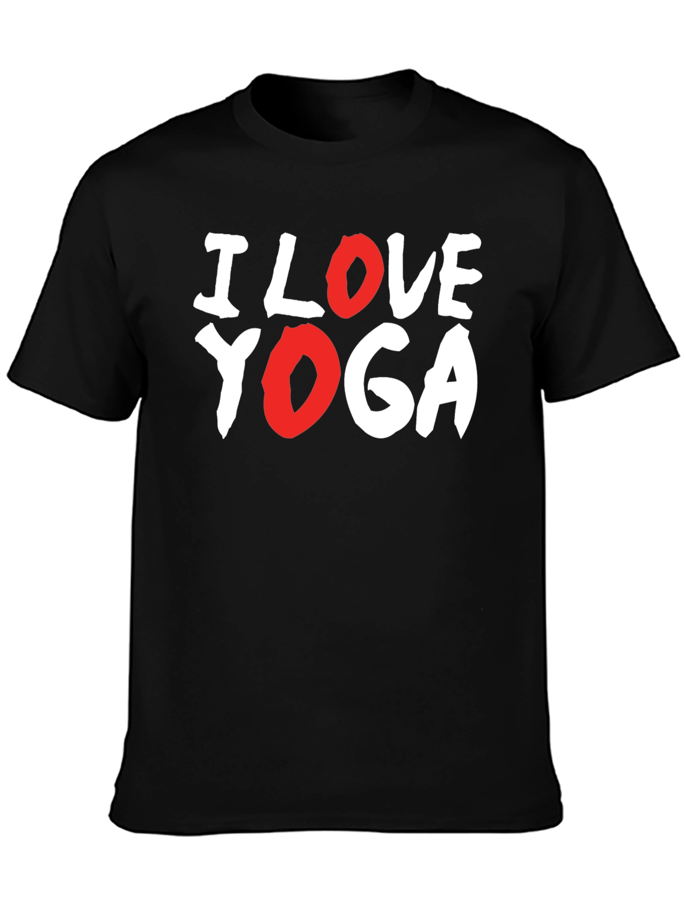I Love Yoga T-Shirt - Black Cotton Tee