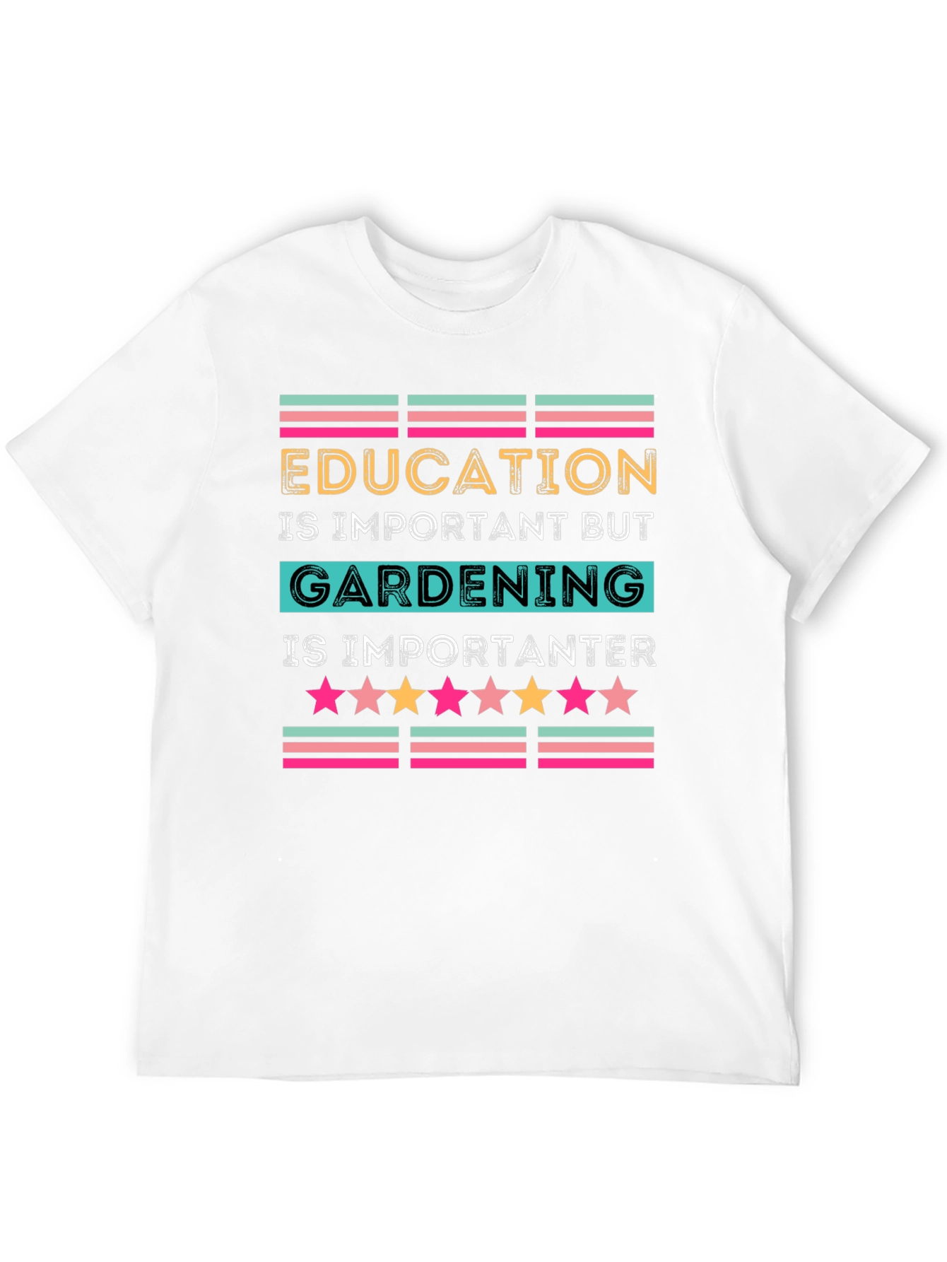 Education vs. Gardening Graphic Tee
