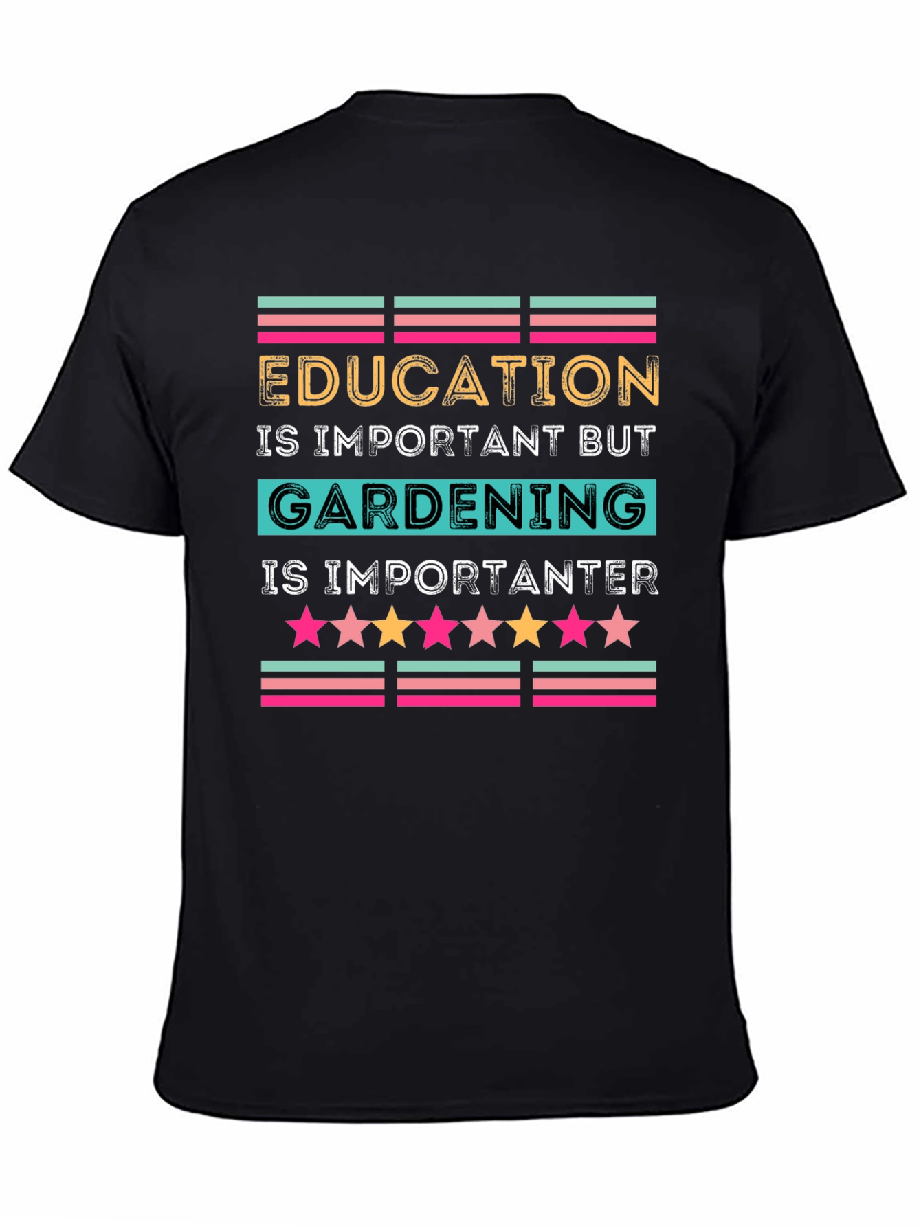 Education vs. Gardening Graphic Tee