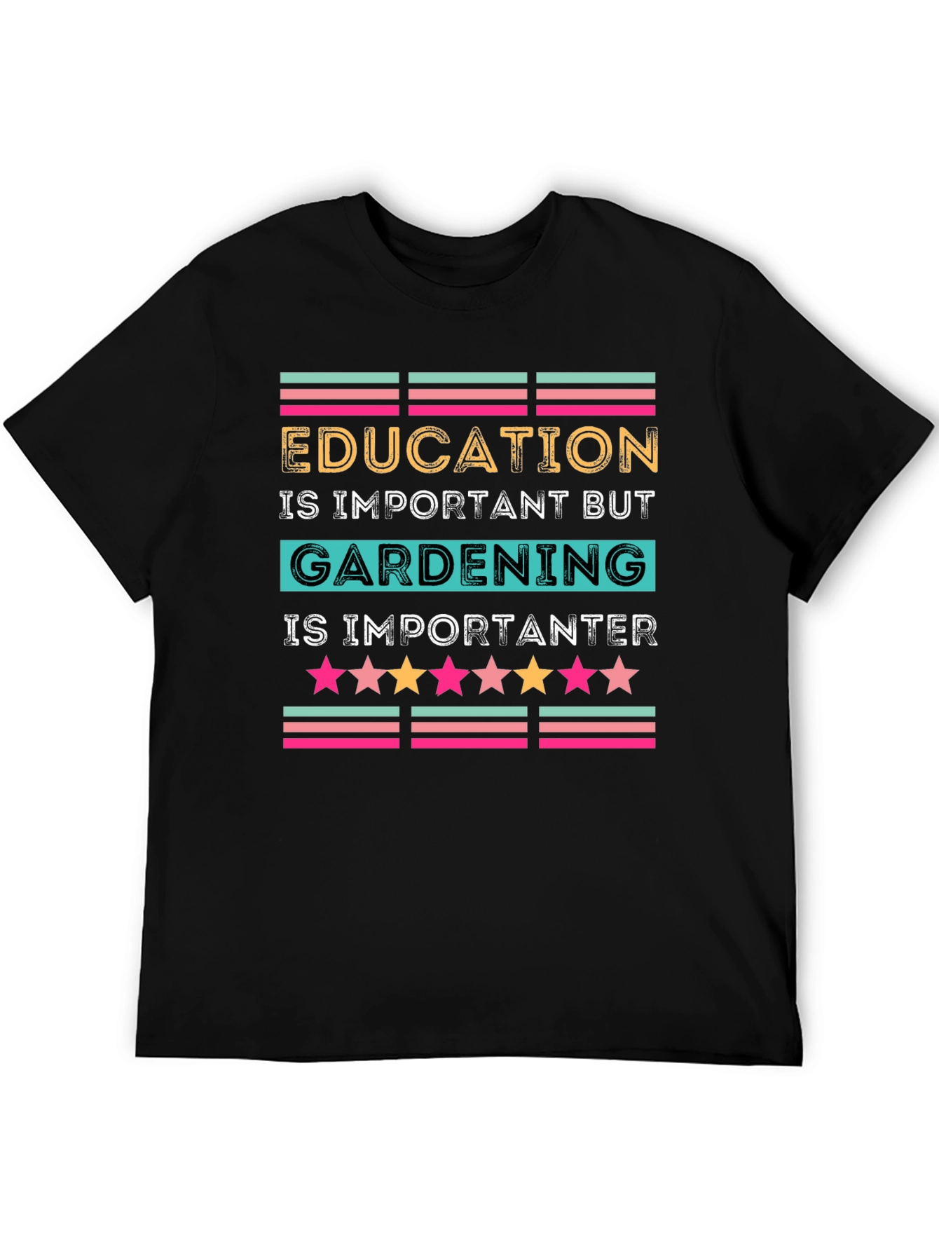 Education vs. Gardening Graphic Tee