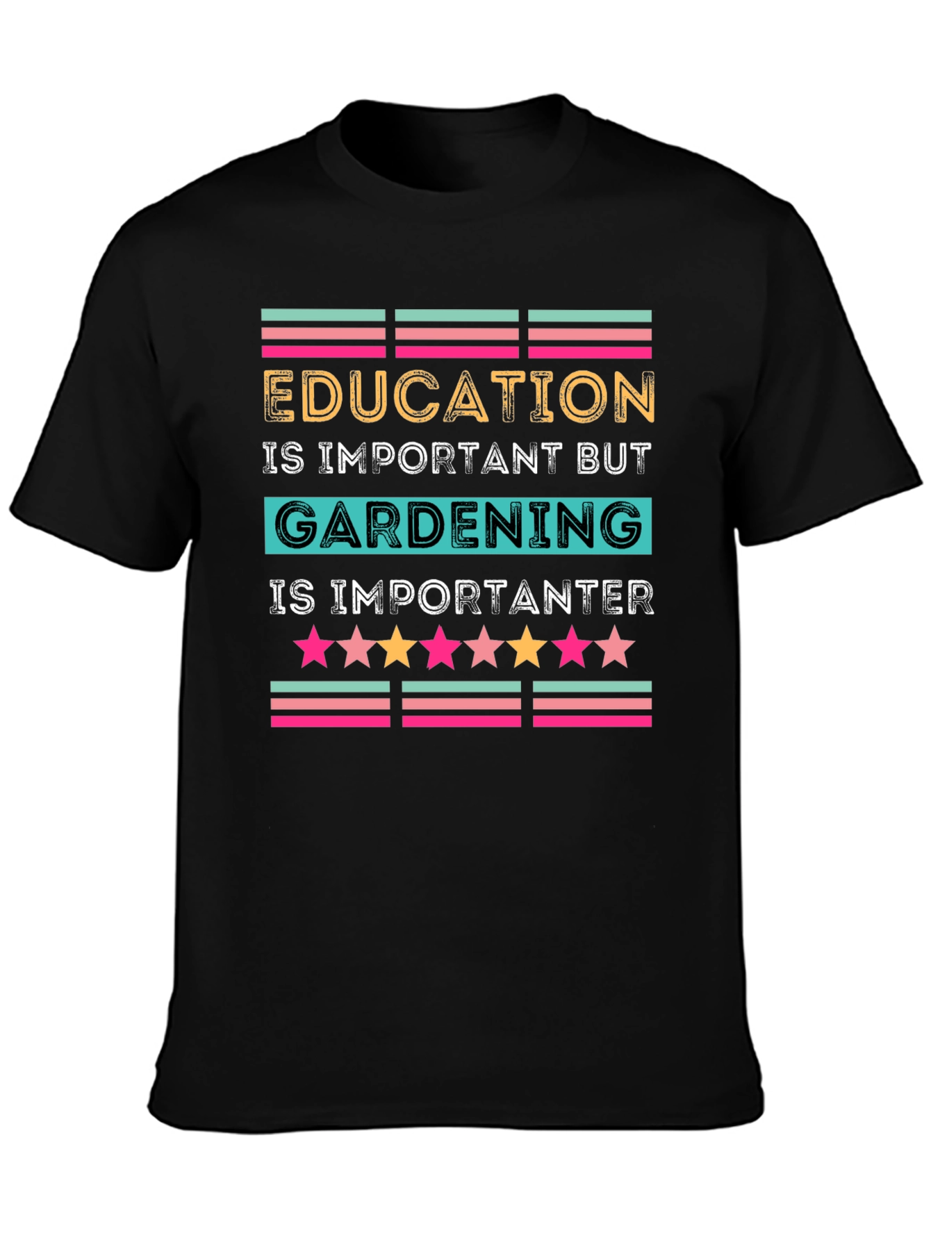 Education vs. Gardening Graphic Tee