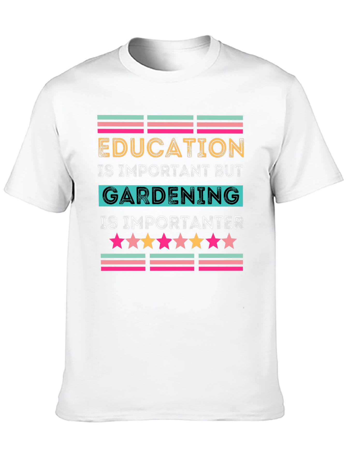 Education vs. Gardening Graphic Tee