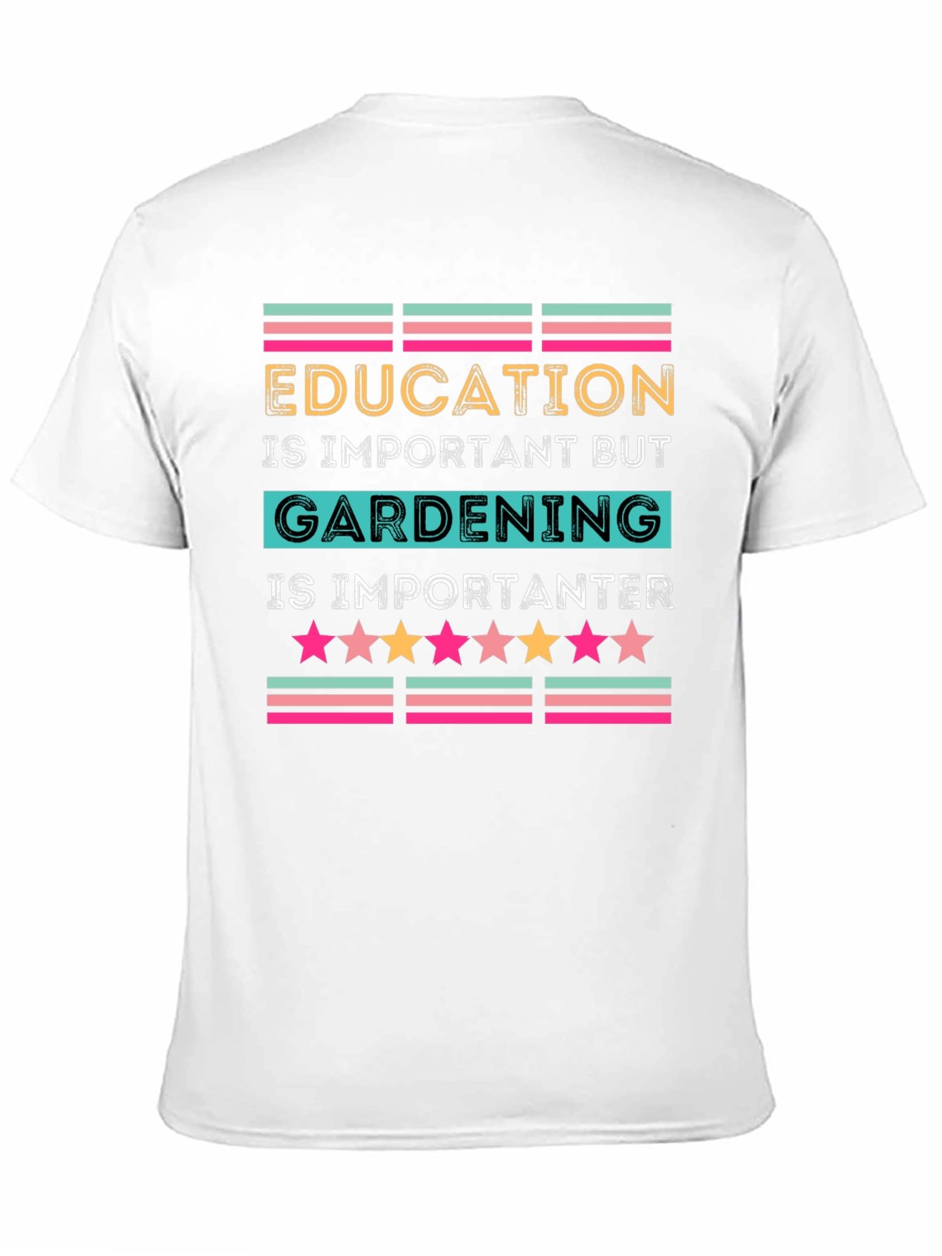 Education vs. Gardening Graphic Tee